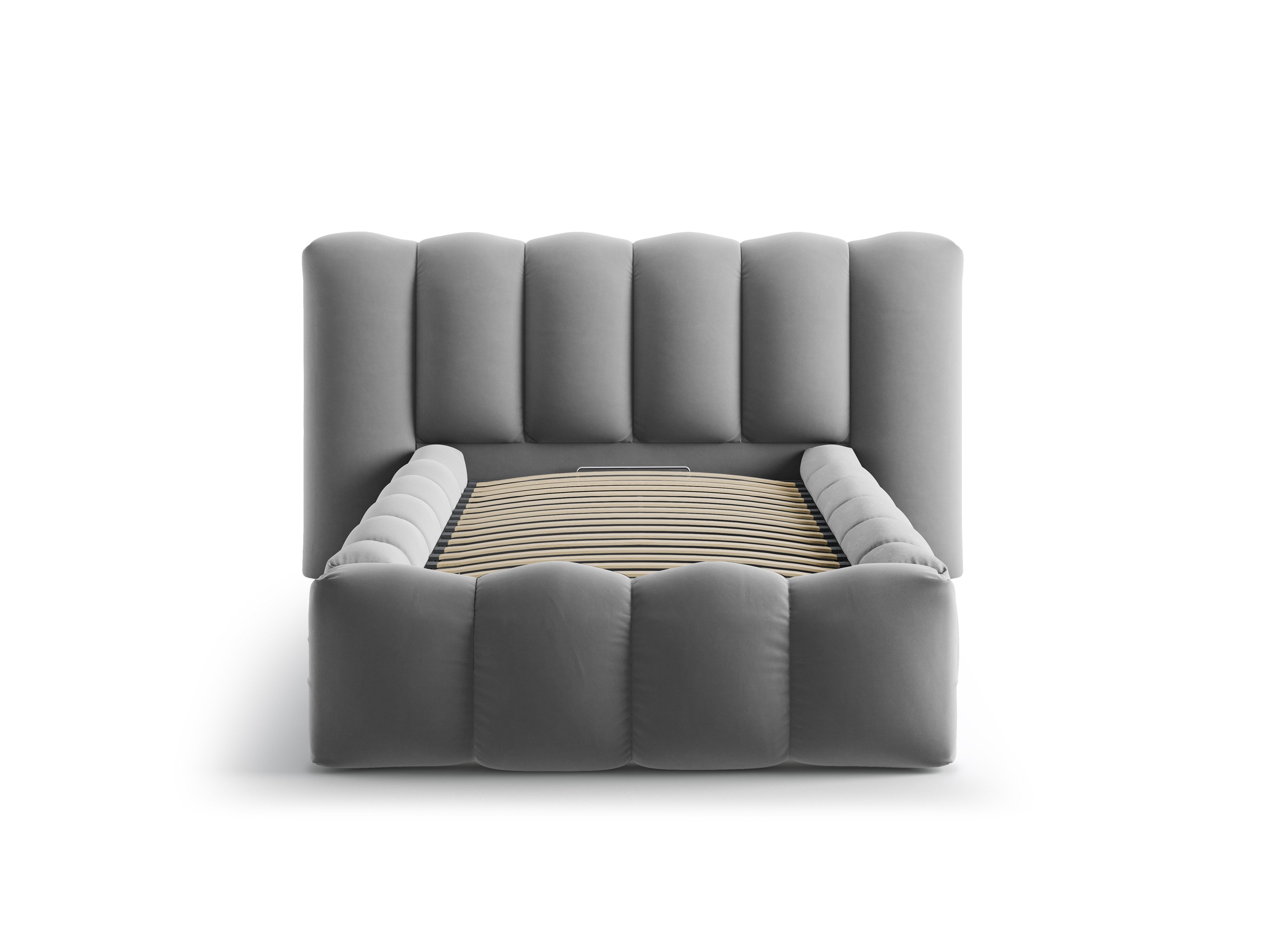 LUPINE Gray Velvet Bed