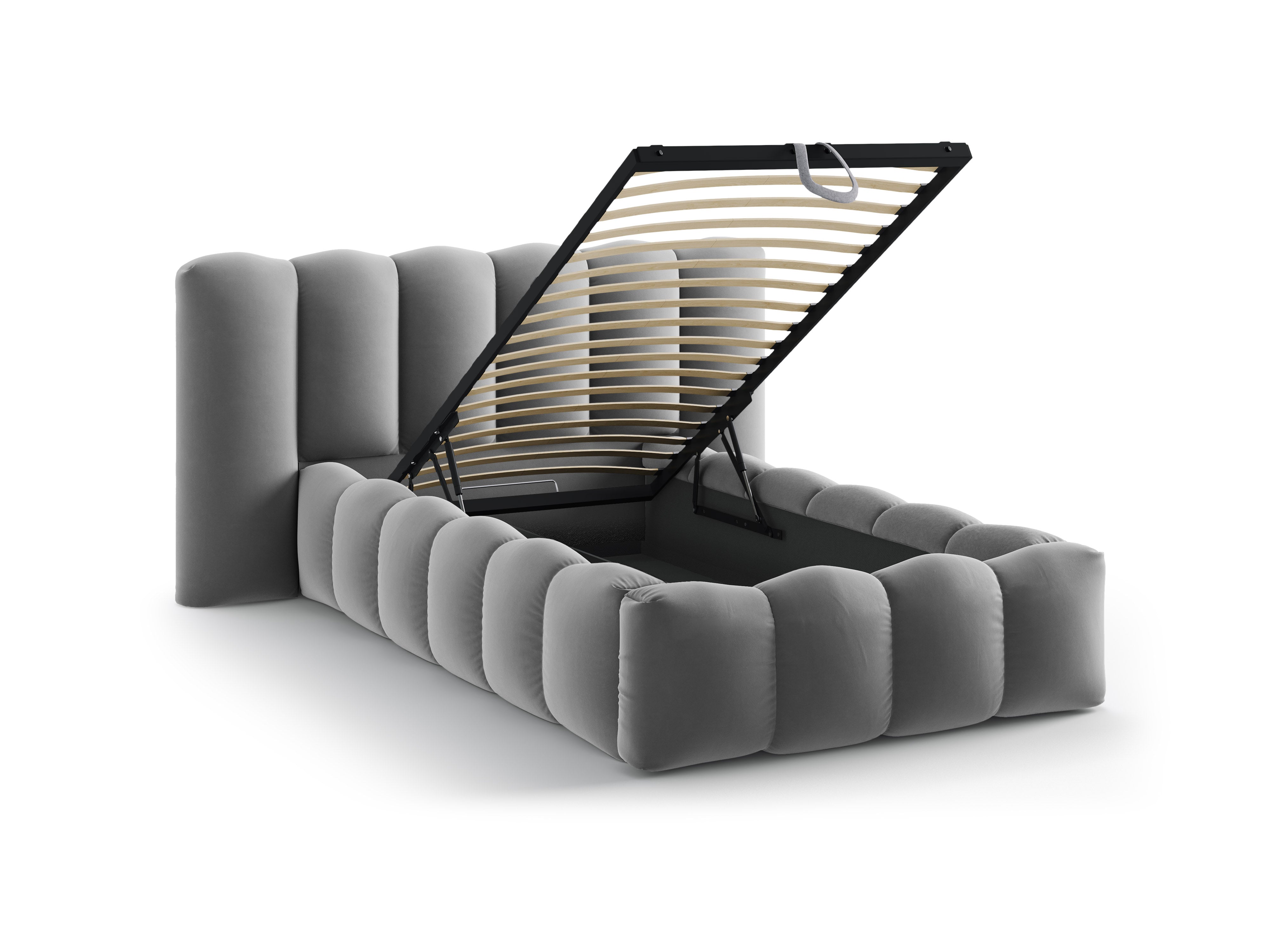 LUPINE Gray Velvet Bed