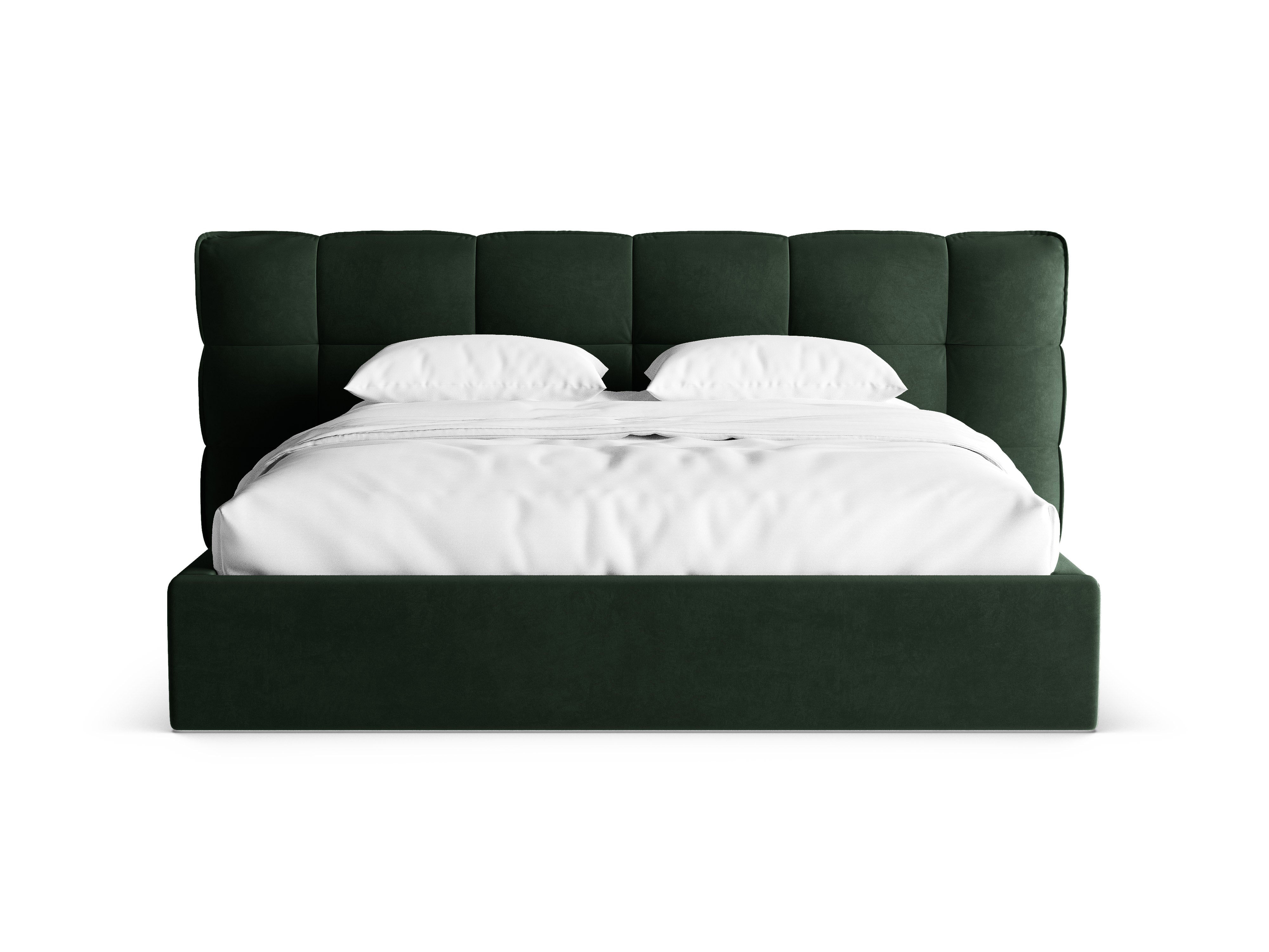 Velvet bed met opbergruimte ERIC donkergroen