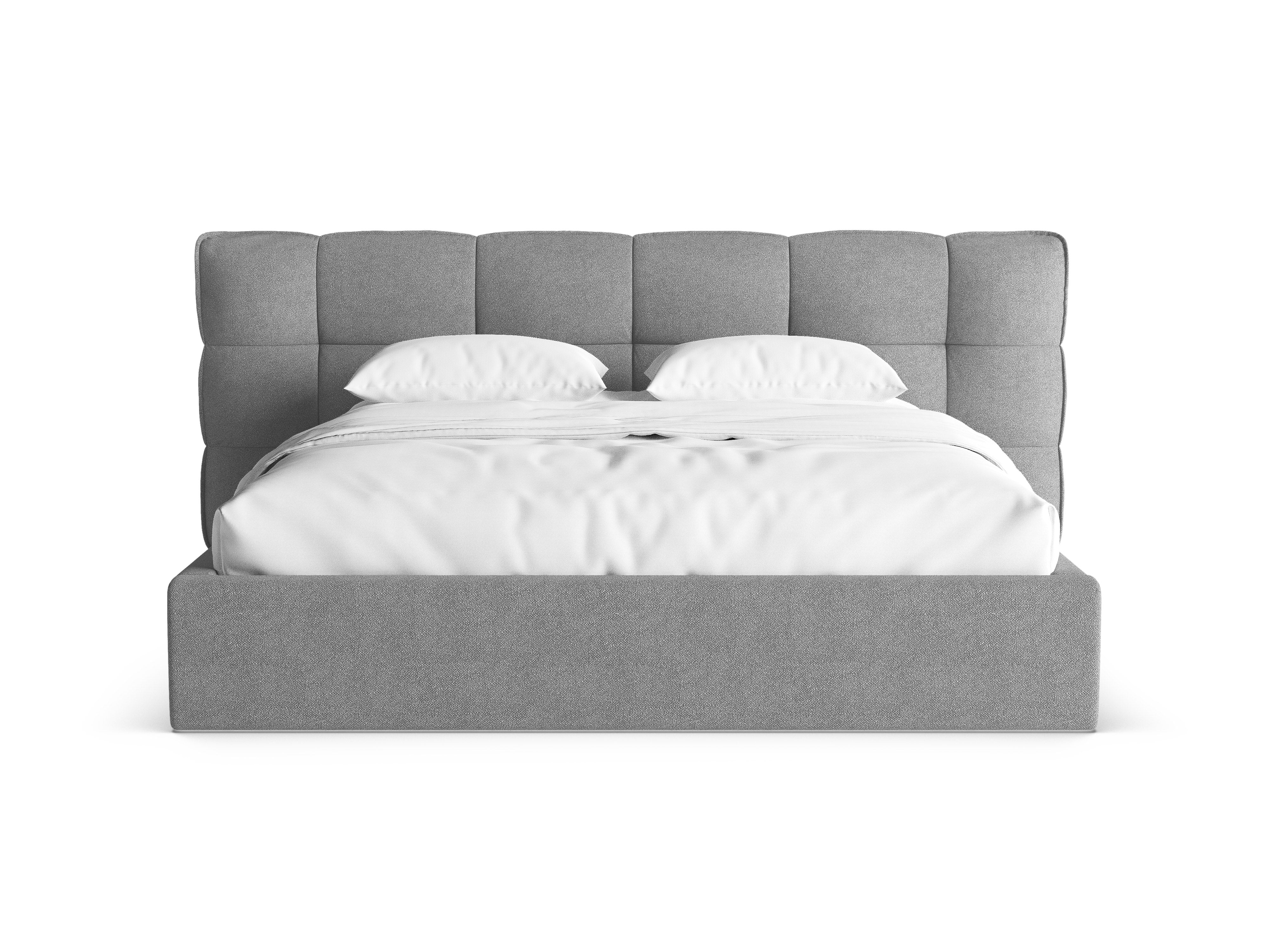 Bett mit Stauraum ERIC dunkelgrau Boucle