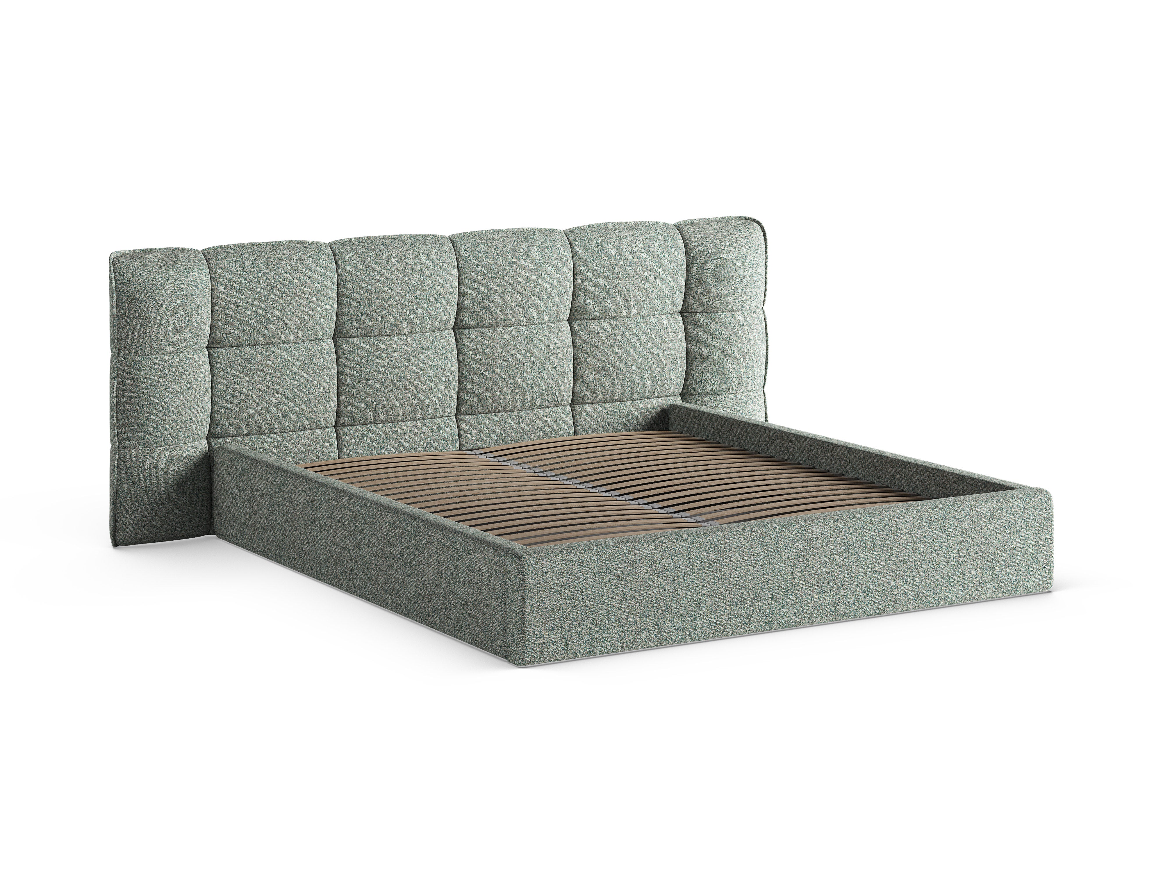 Bed met opbergruimte ERIC groen mos melange