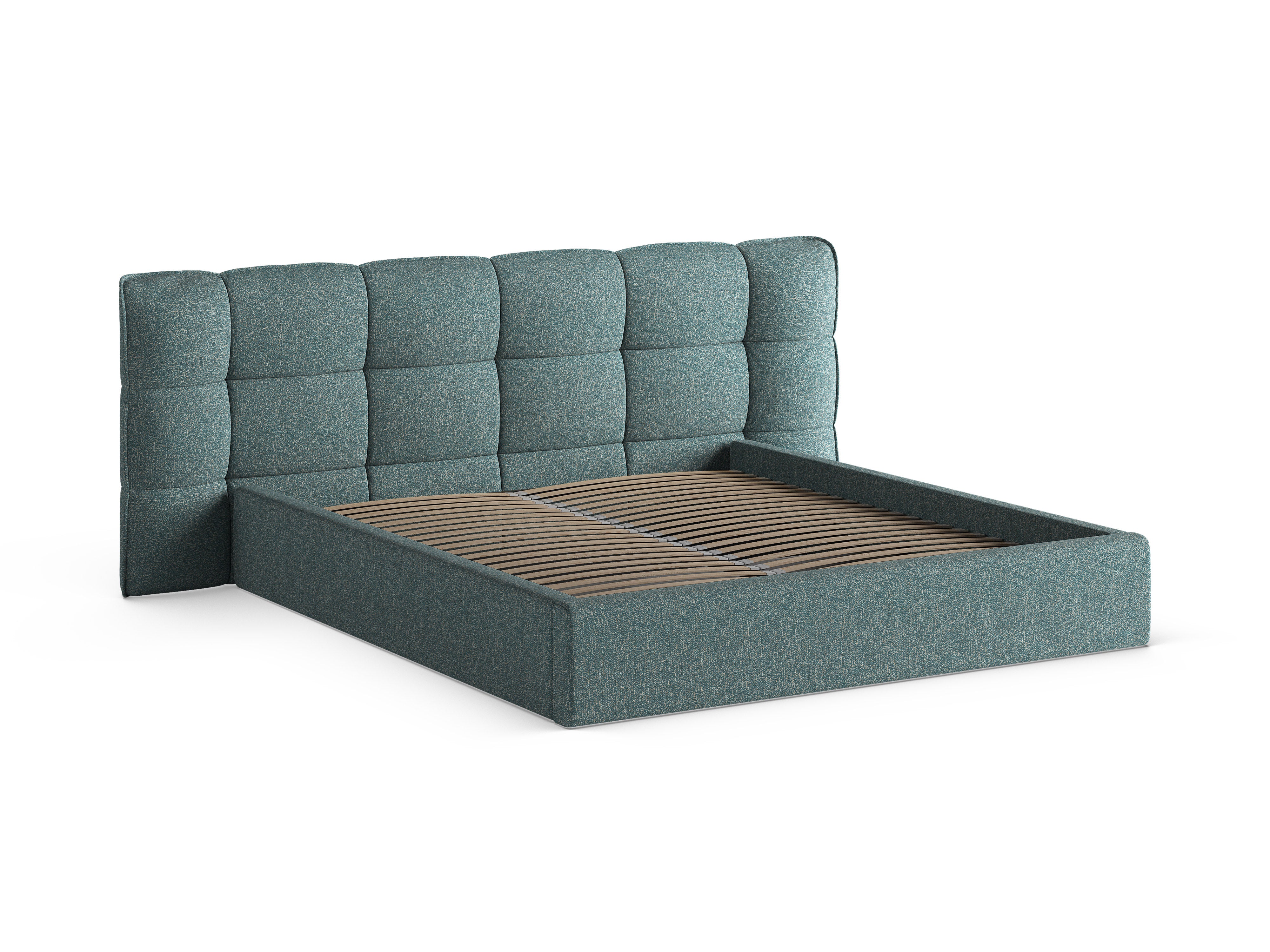 Bed met opbergruimte ERIC blauw melange