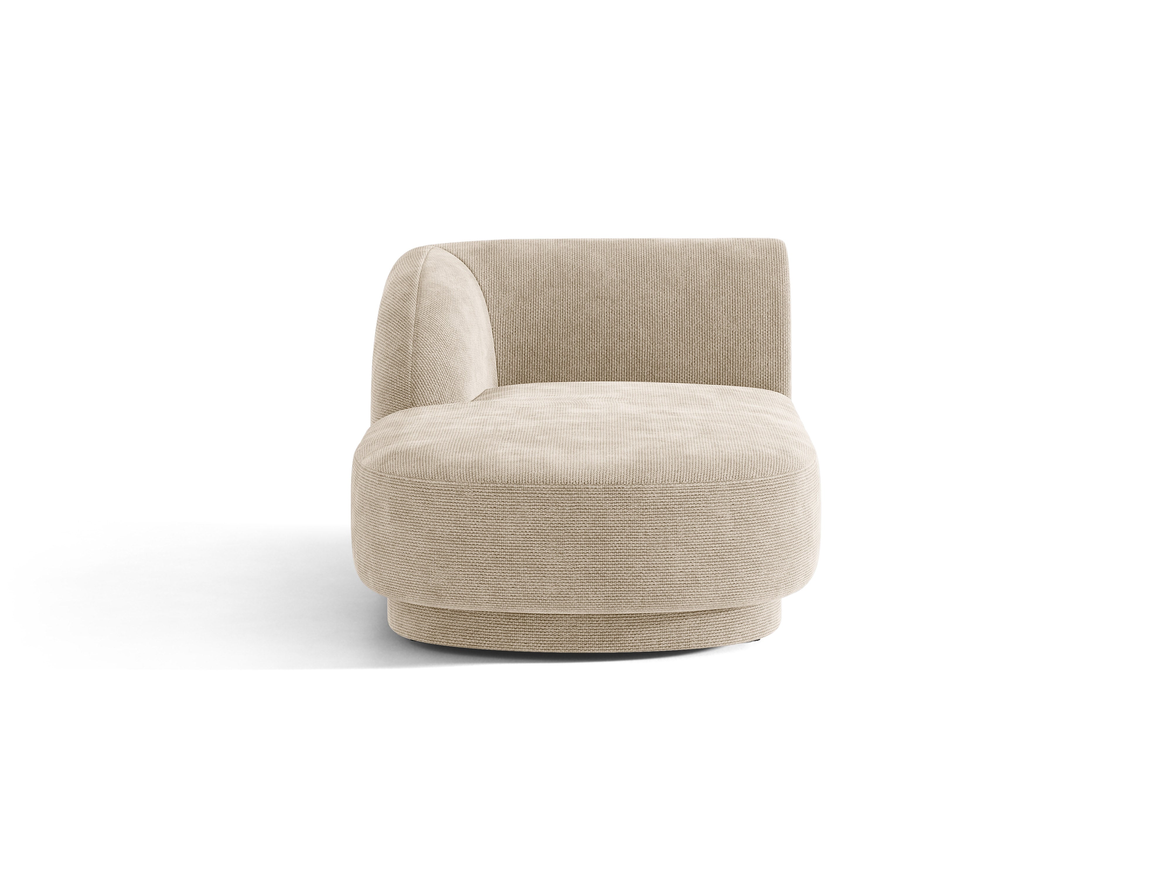 Szezlong links MILEY beige chenille