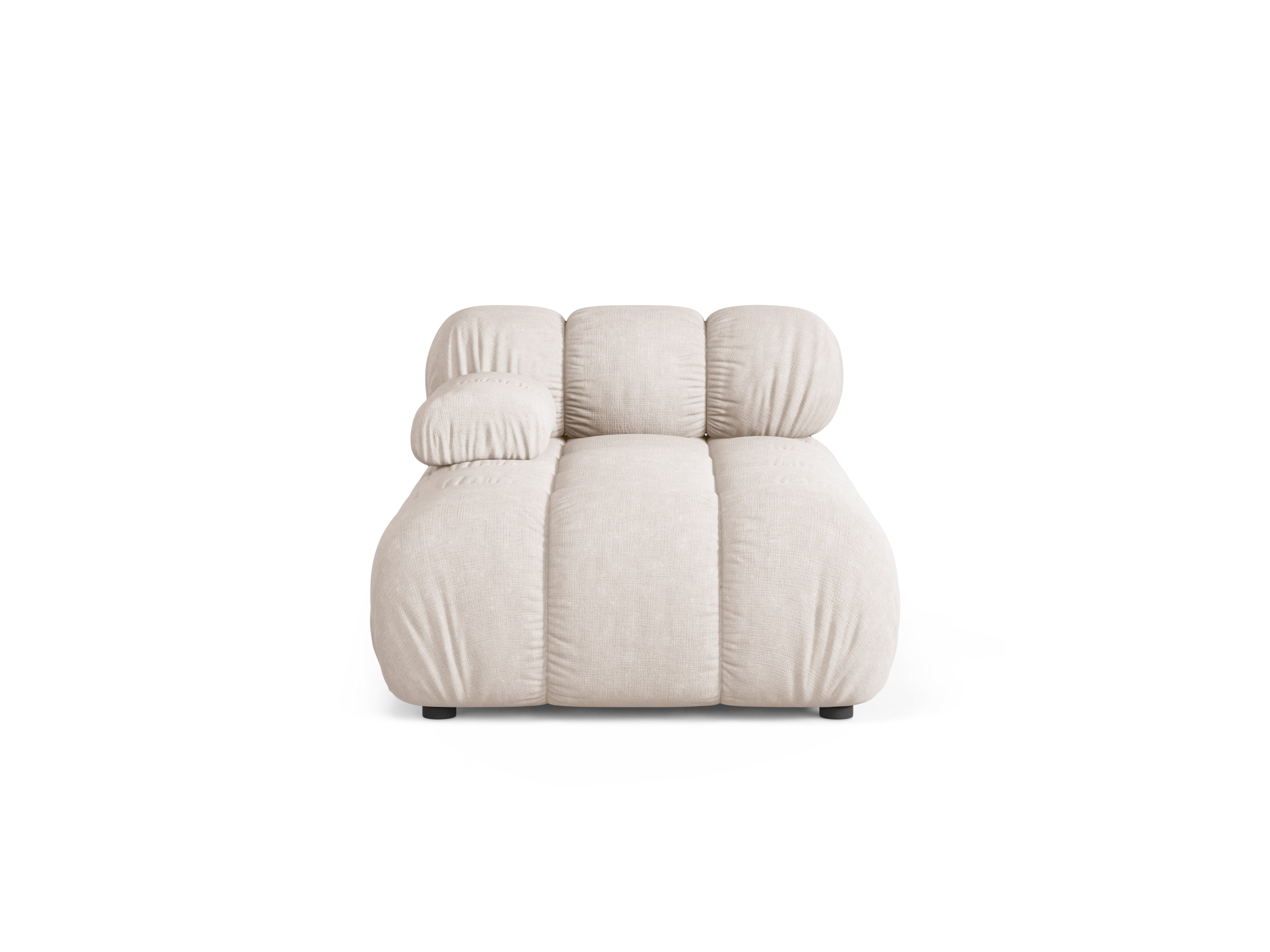 Beige linkszijdige chaise longue BELLIS