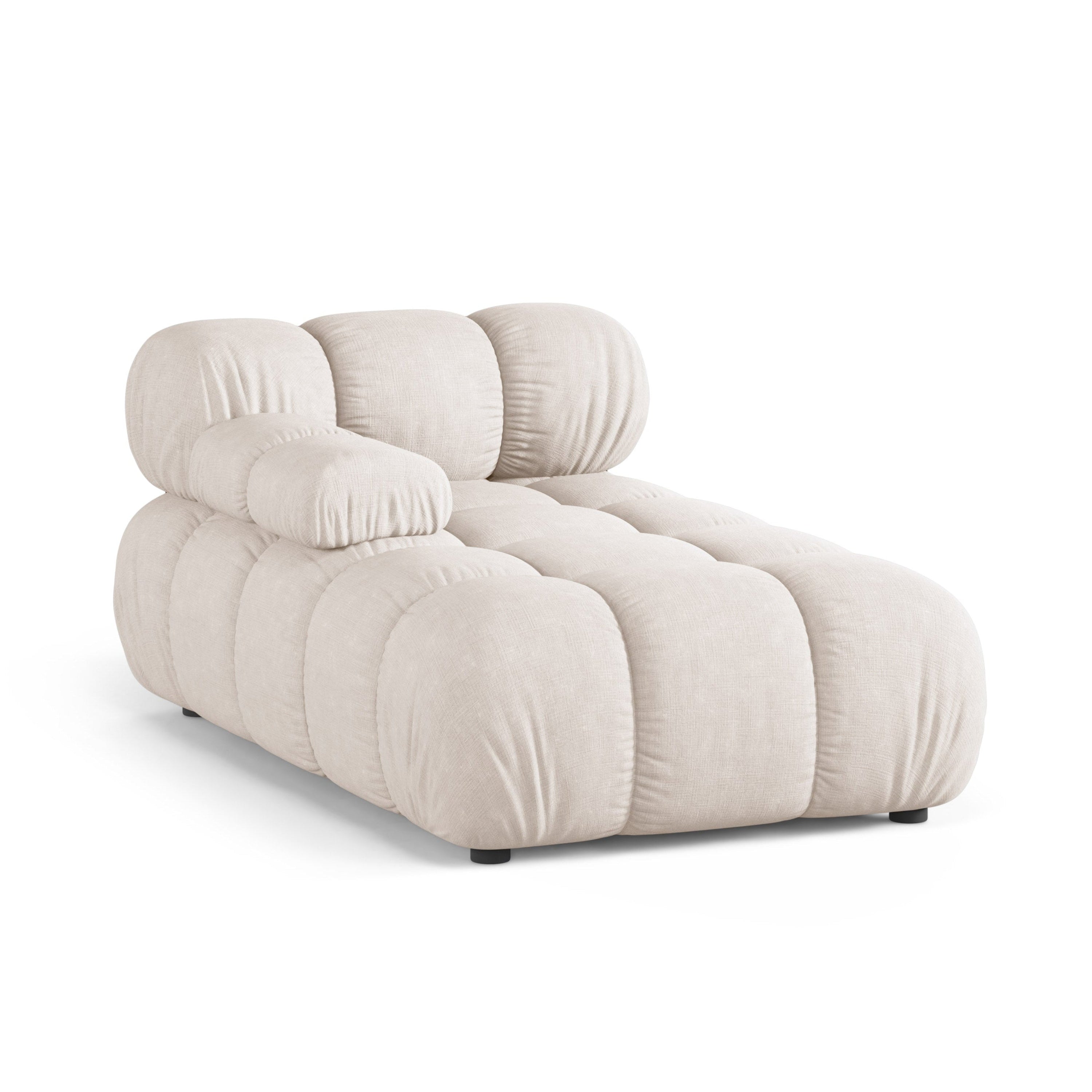Beige linkszijdige chaise longue BELLIS