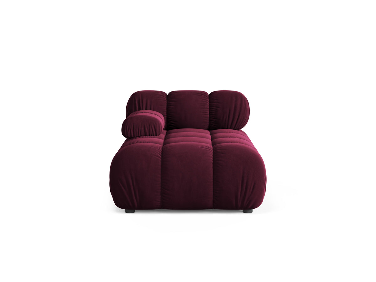 Linker chaise longue BELLIS bordeaux fluweel
