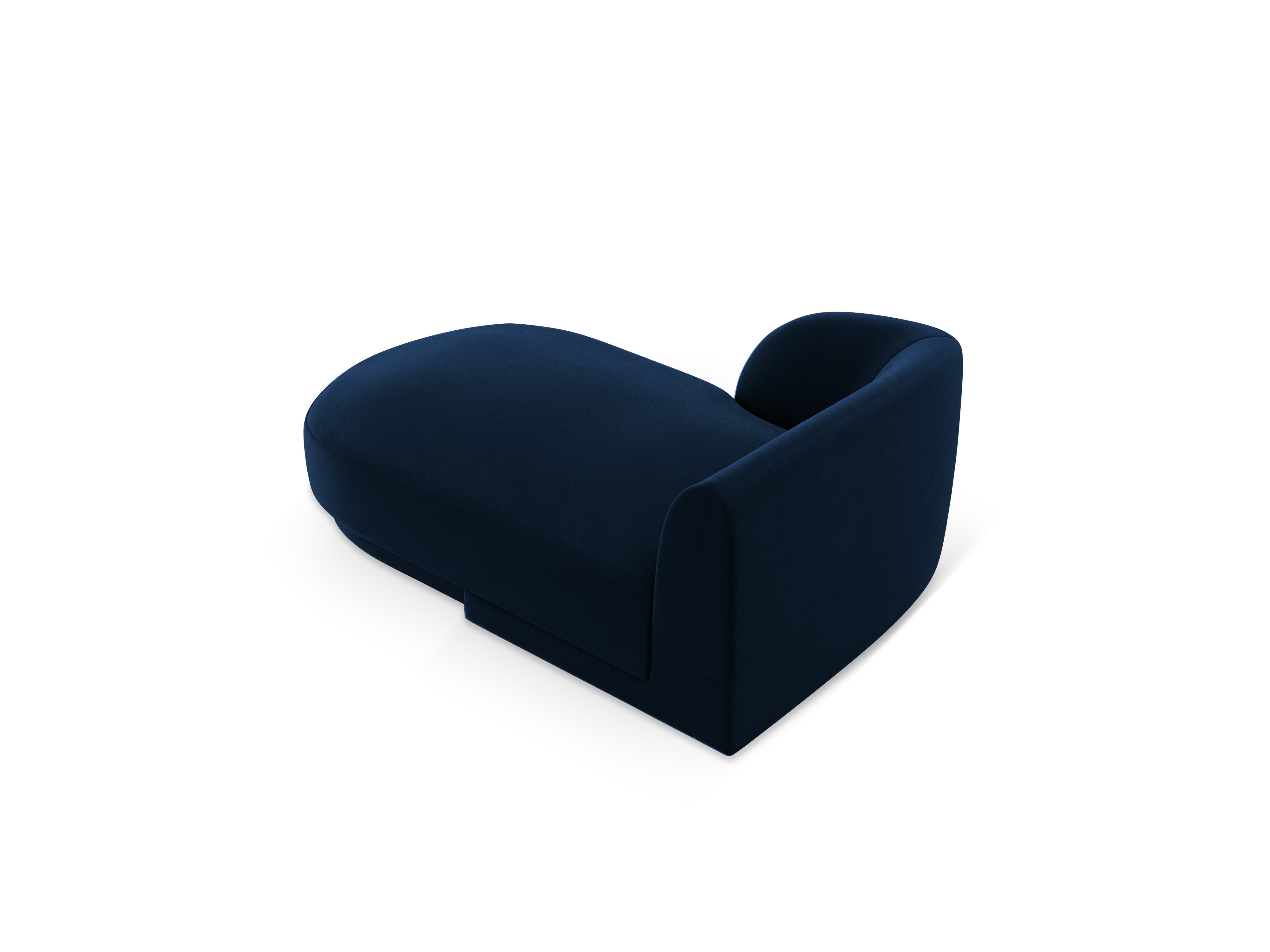 Left-facing velvet chaise longue MILEY royal blue