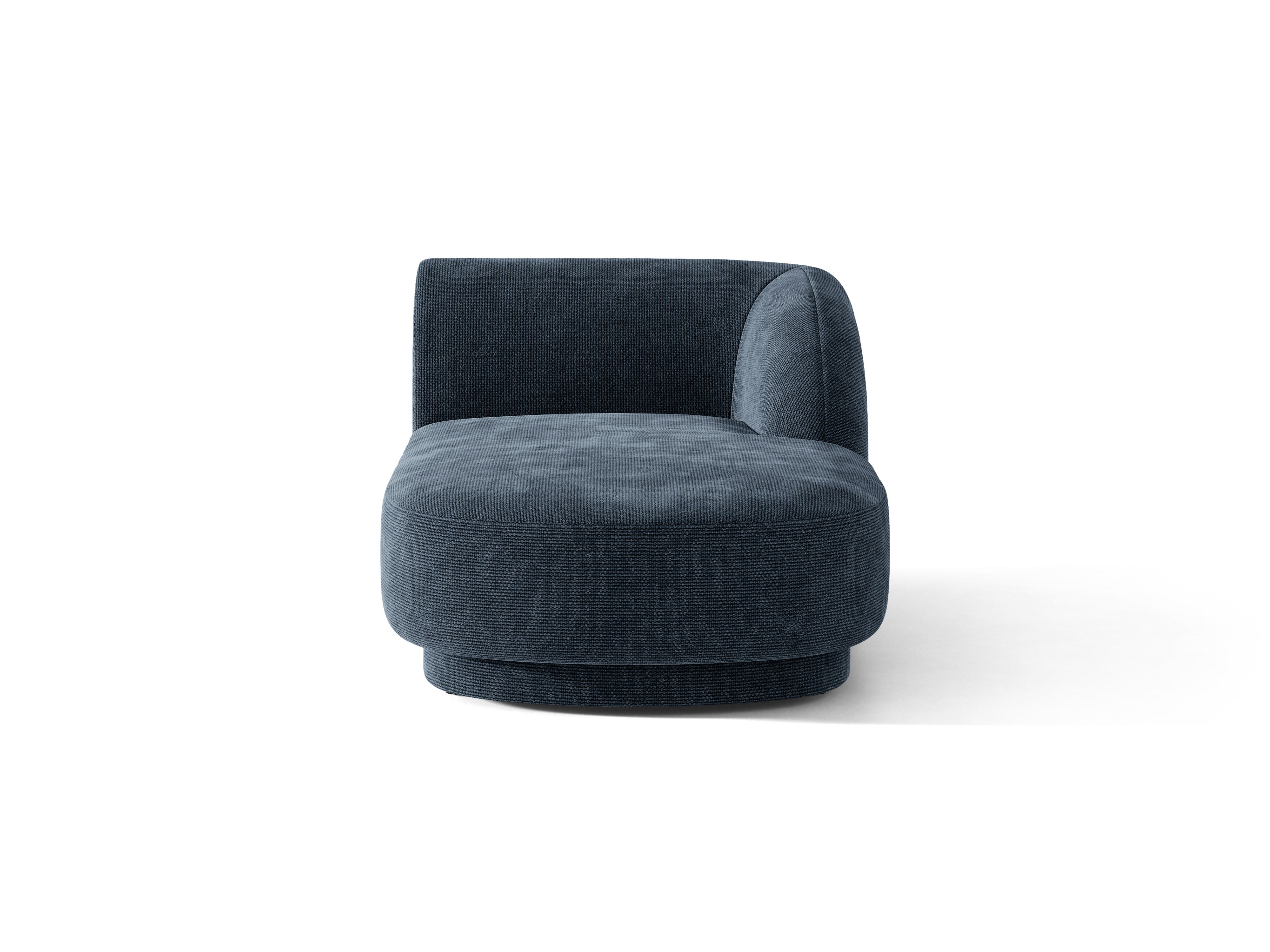 Rechthoekige chaise longue MILEY koninklijk blauw fluweel