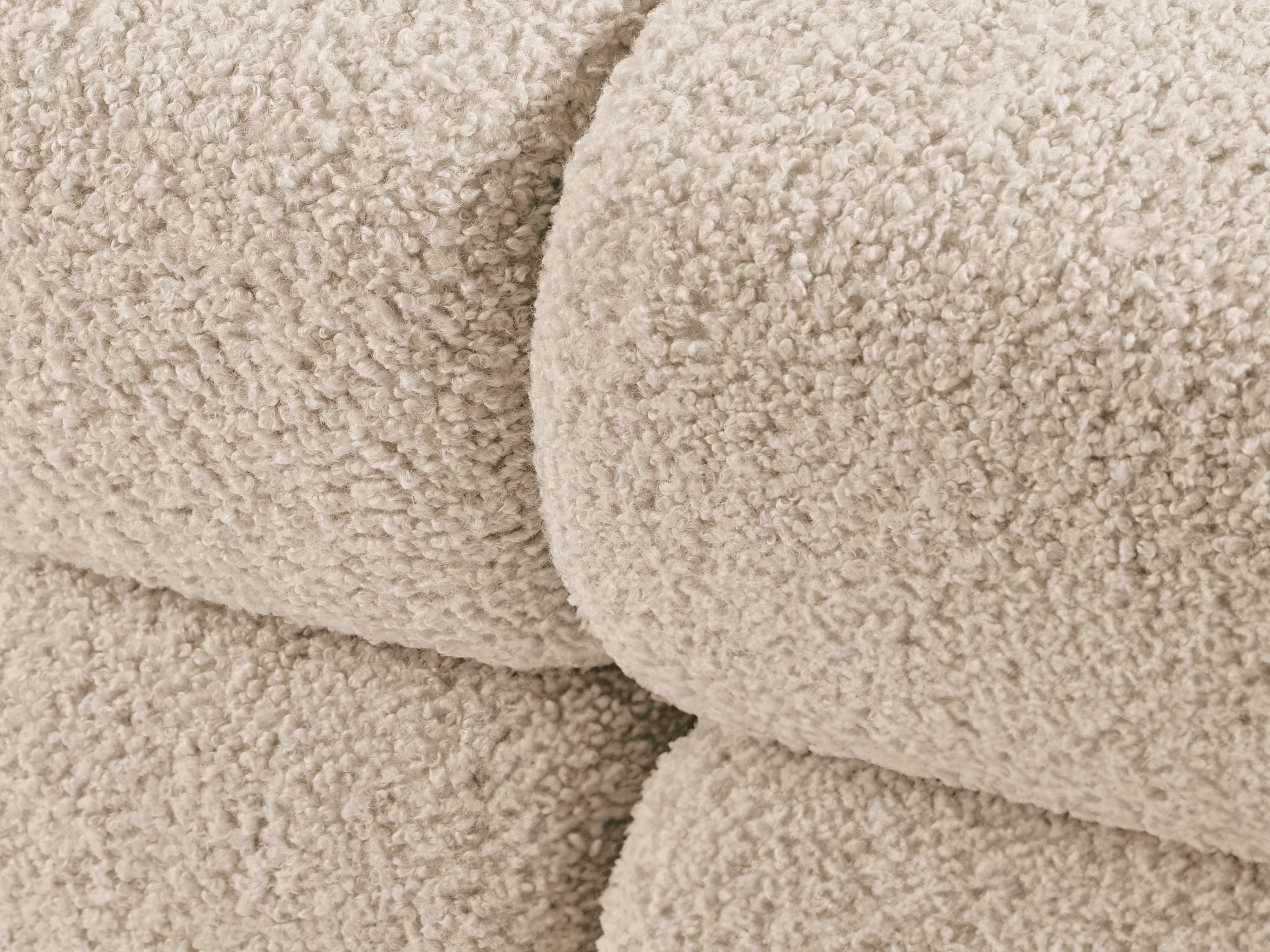 Rechters chaise longue BELLIS in beige bouclé