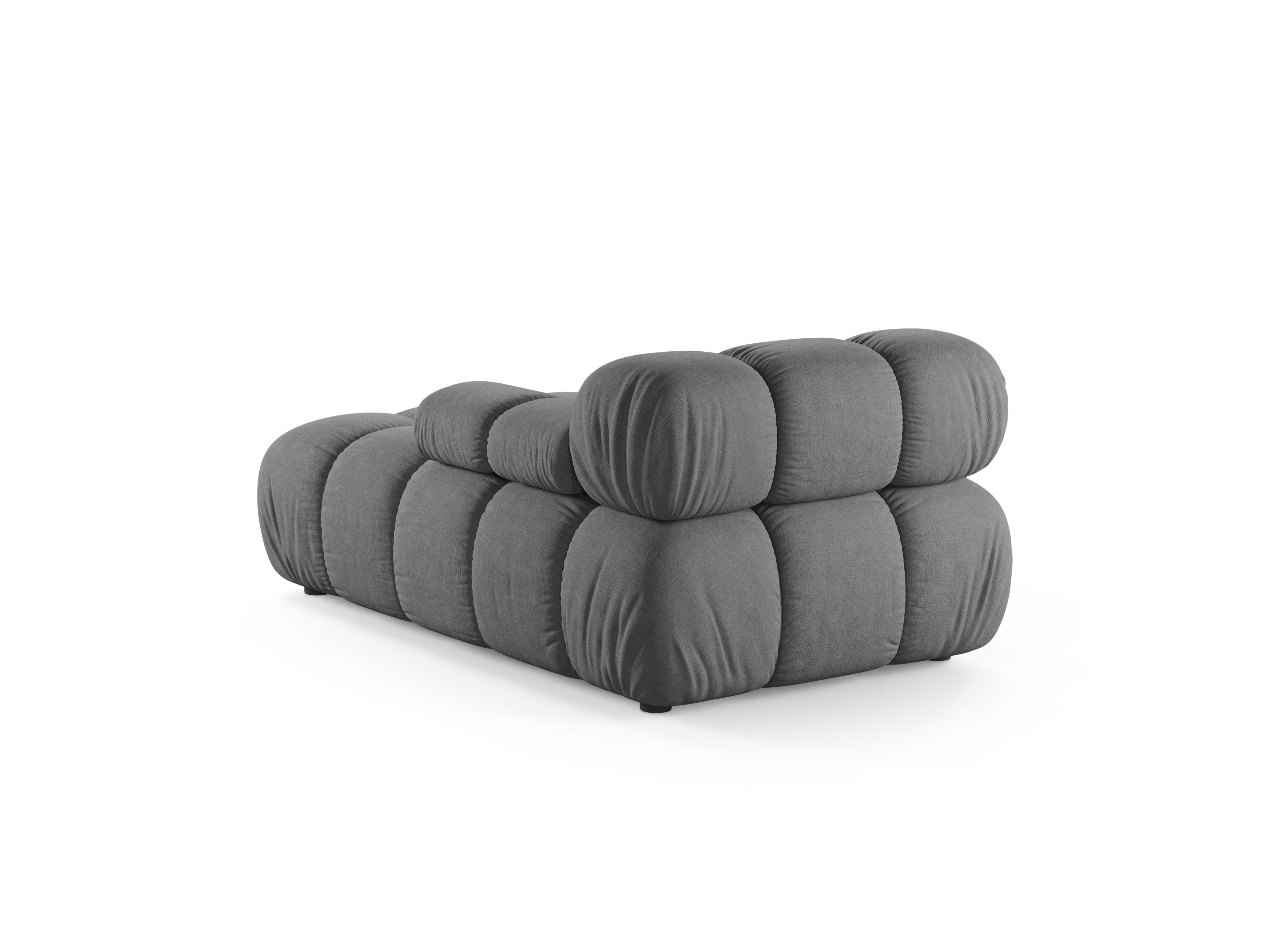 Rechthoekige BELLIS chaise longue in grijs