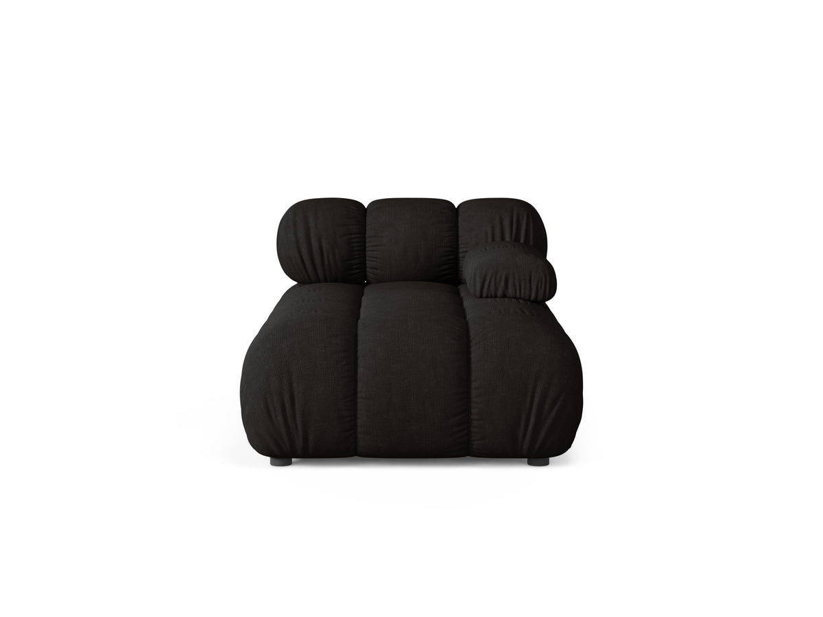 Rechtersided BELLIS chaise longue in zwart