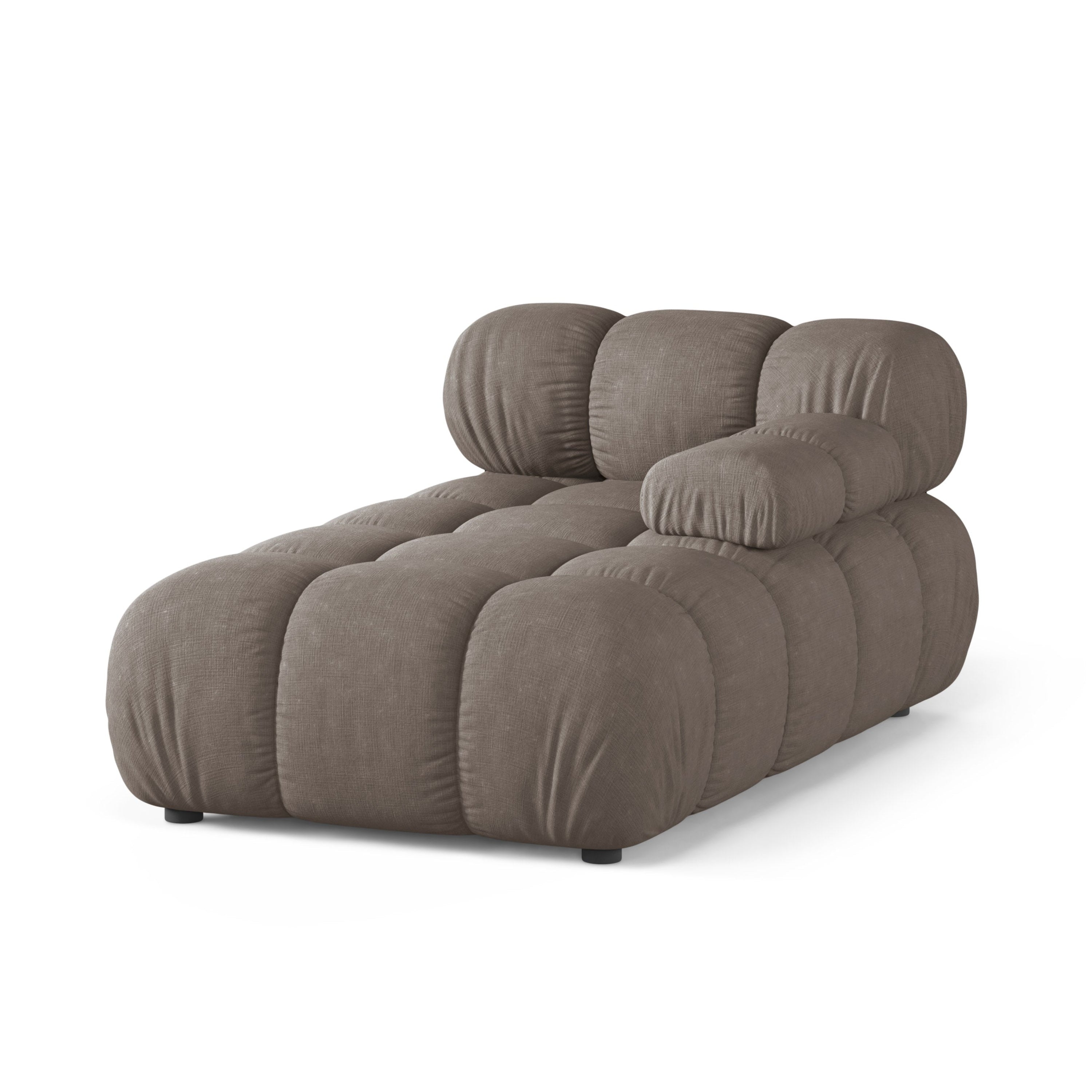 Rechters chaise longue BELLIS in donker cappuccino