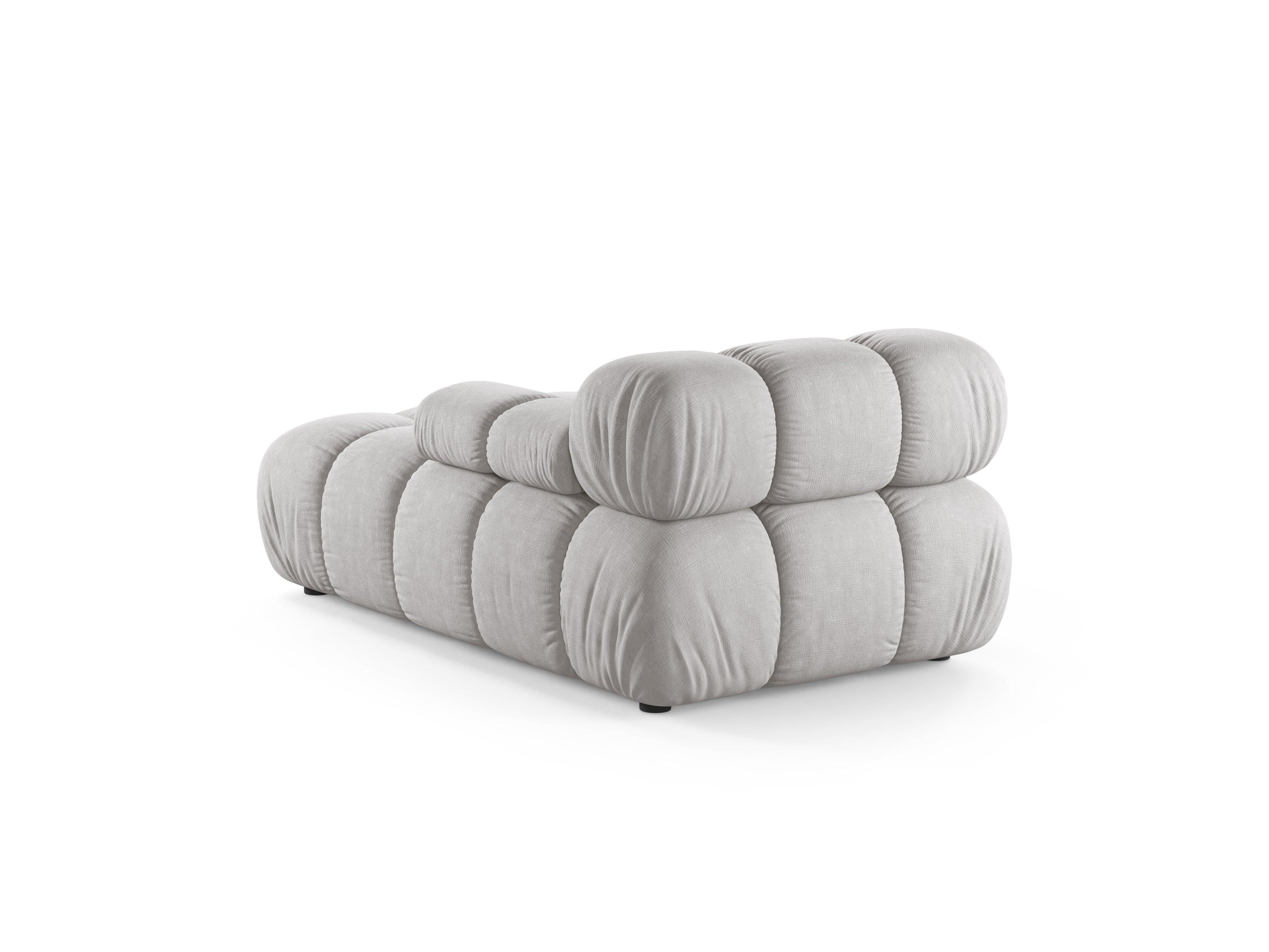 Rechthoekige BELLIS chaise longue in lichtgrijs