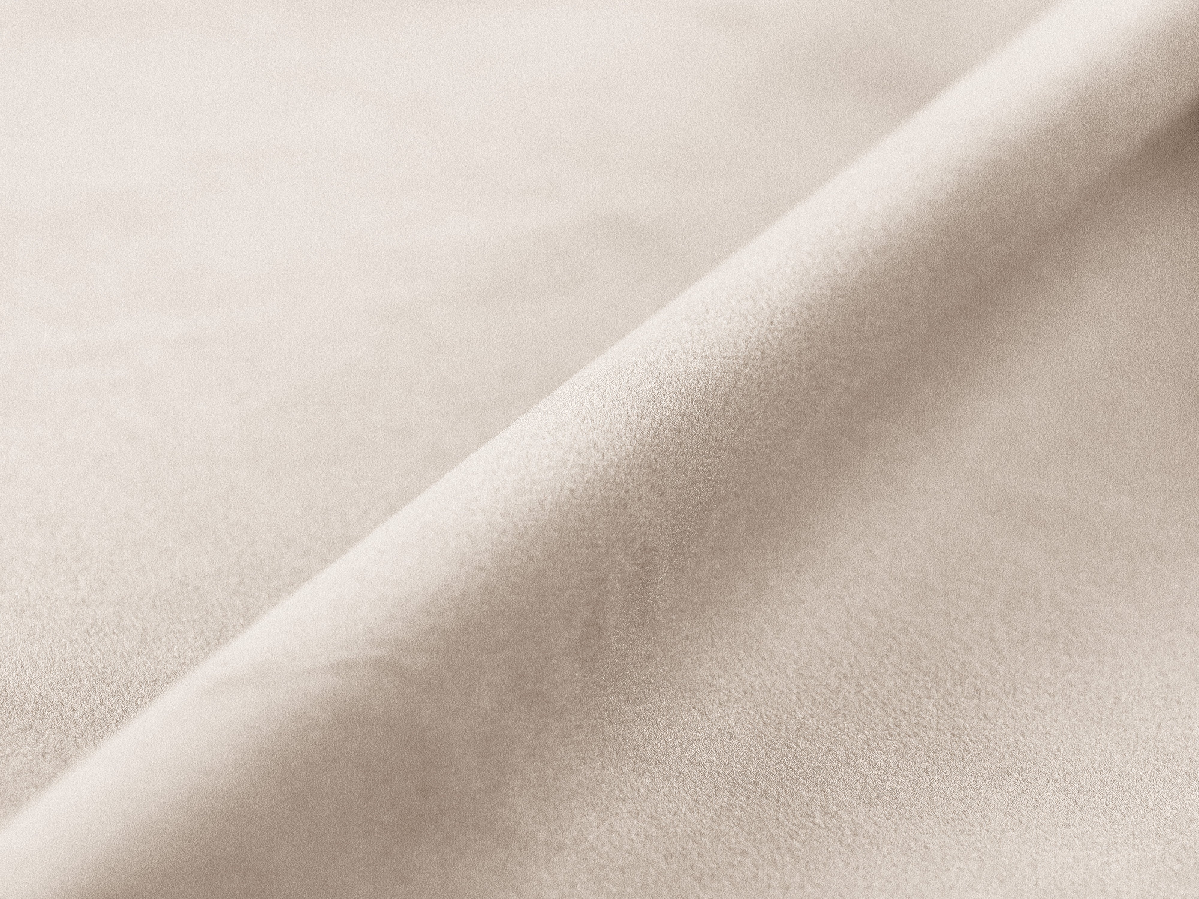 Rechthoekige BELLIS chaise longue in lichtbeige velours