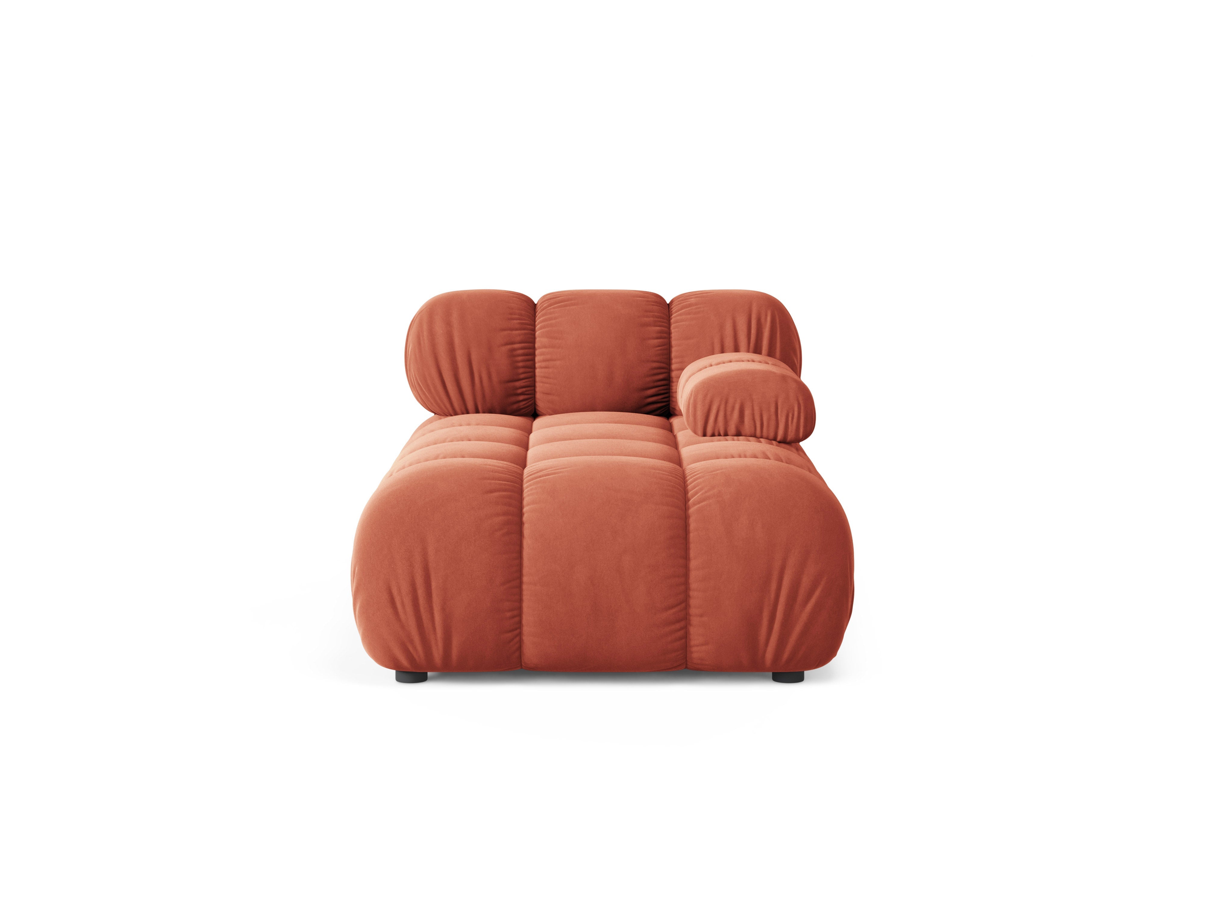 Rechtersidet chaise longue BELLIS koraalvelours