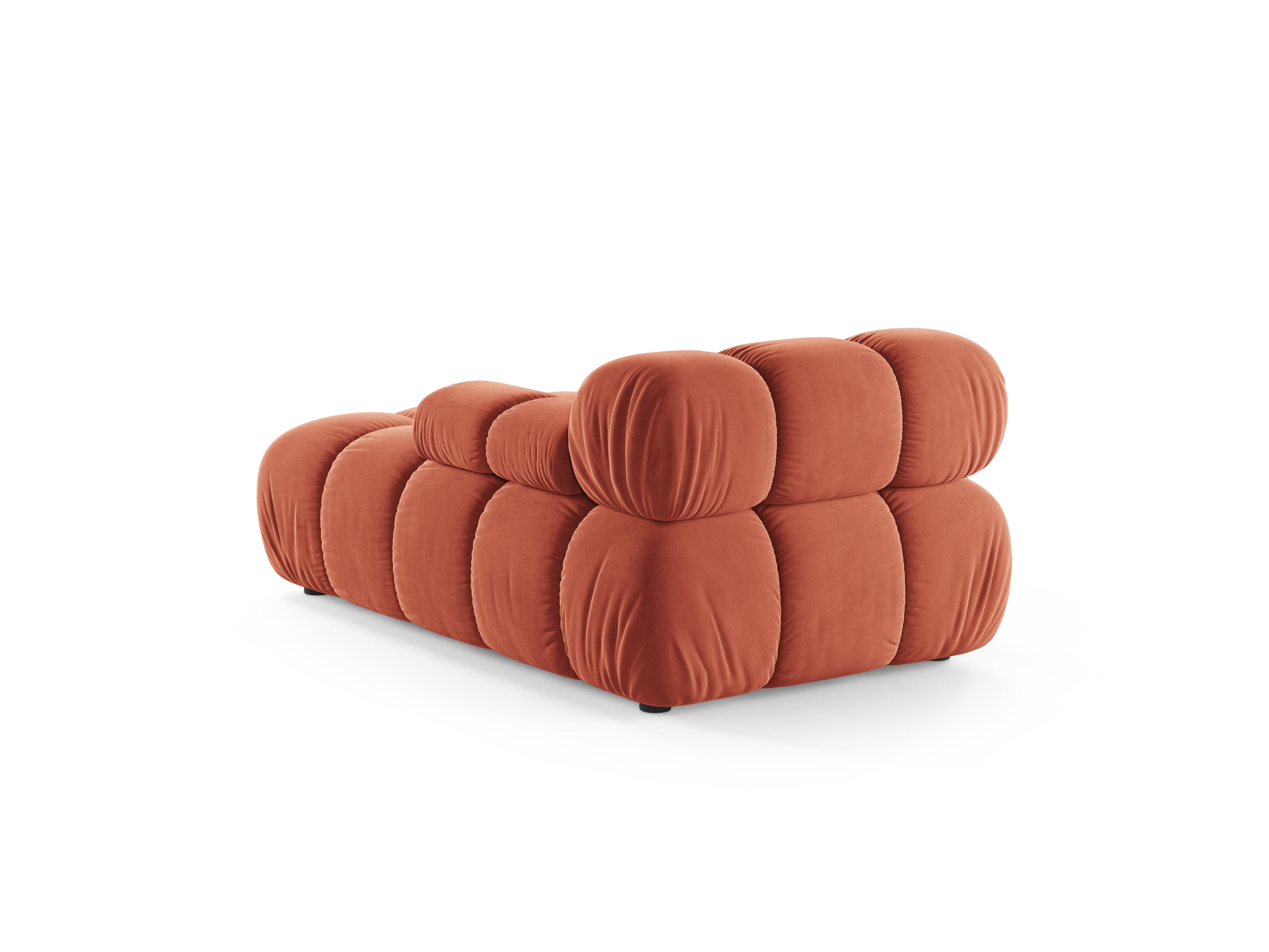 Rechtersidet chaise longue BELLIS koraalvelours
