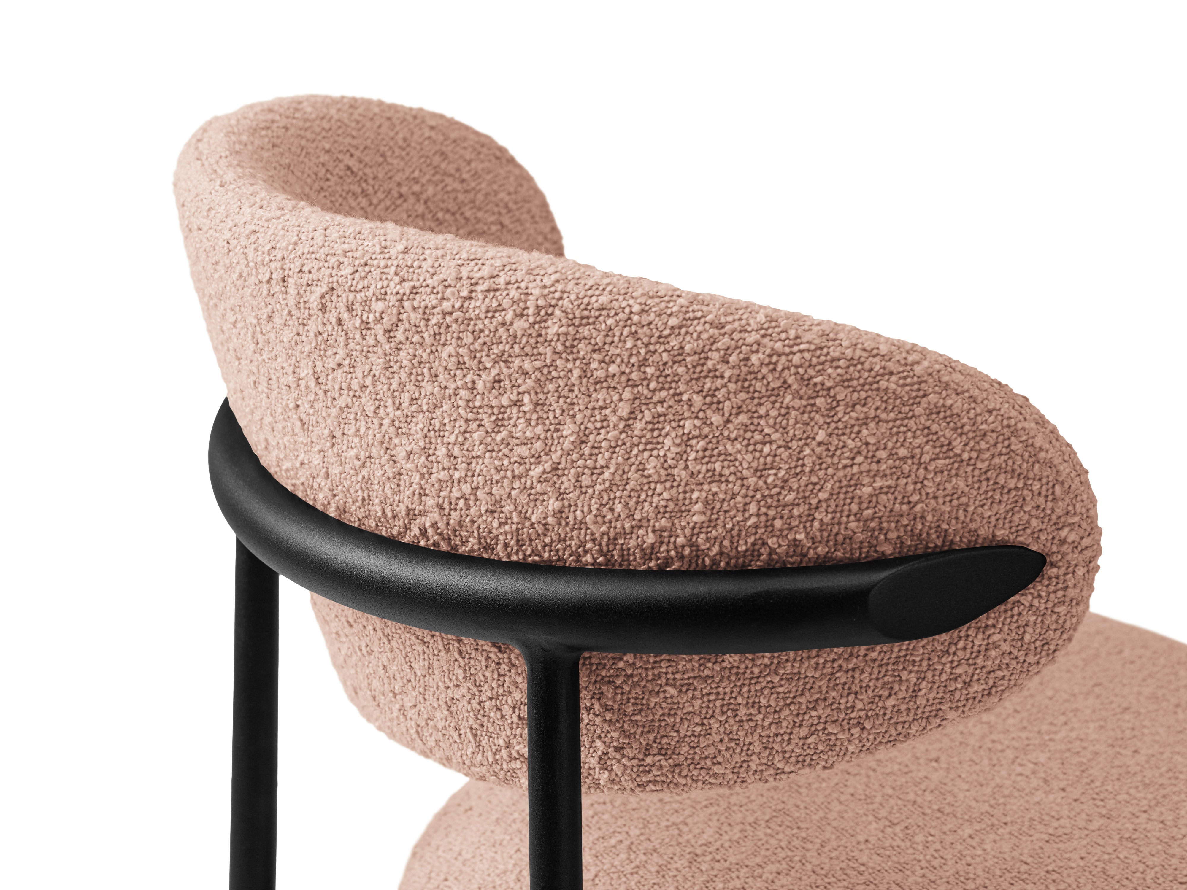 Stoel NINA poederroze boucle