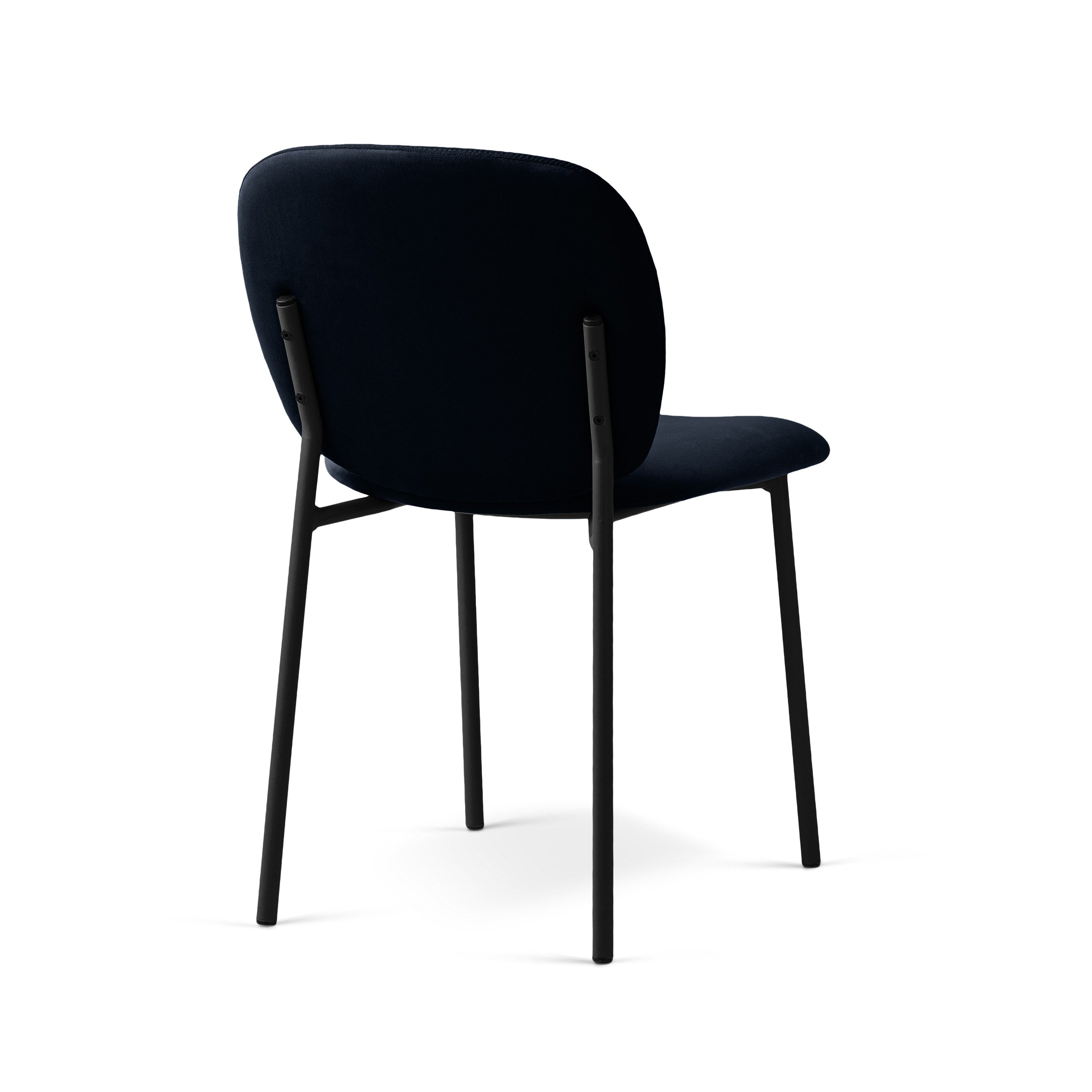 Velvet stoel CAROLINE zwart