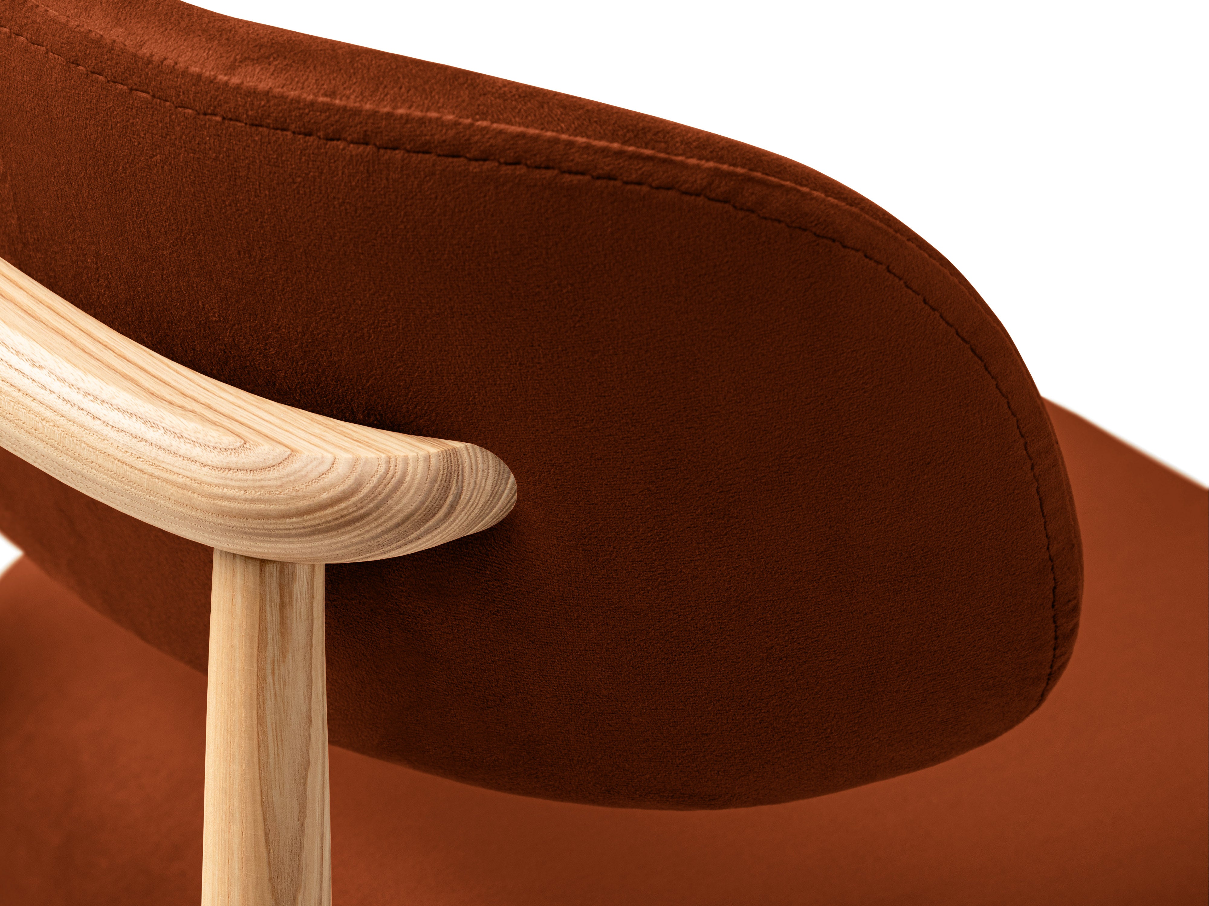 EVAN Chestnut Velvet Chair