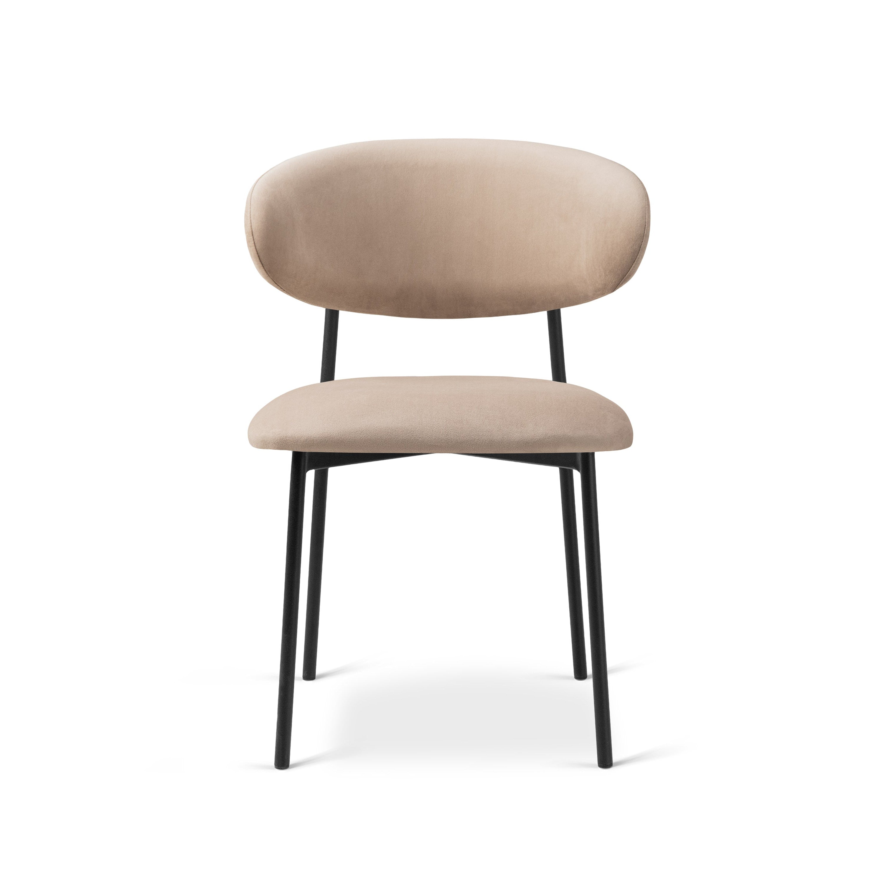 Stoel NINA amandelbeige fluweel