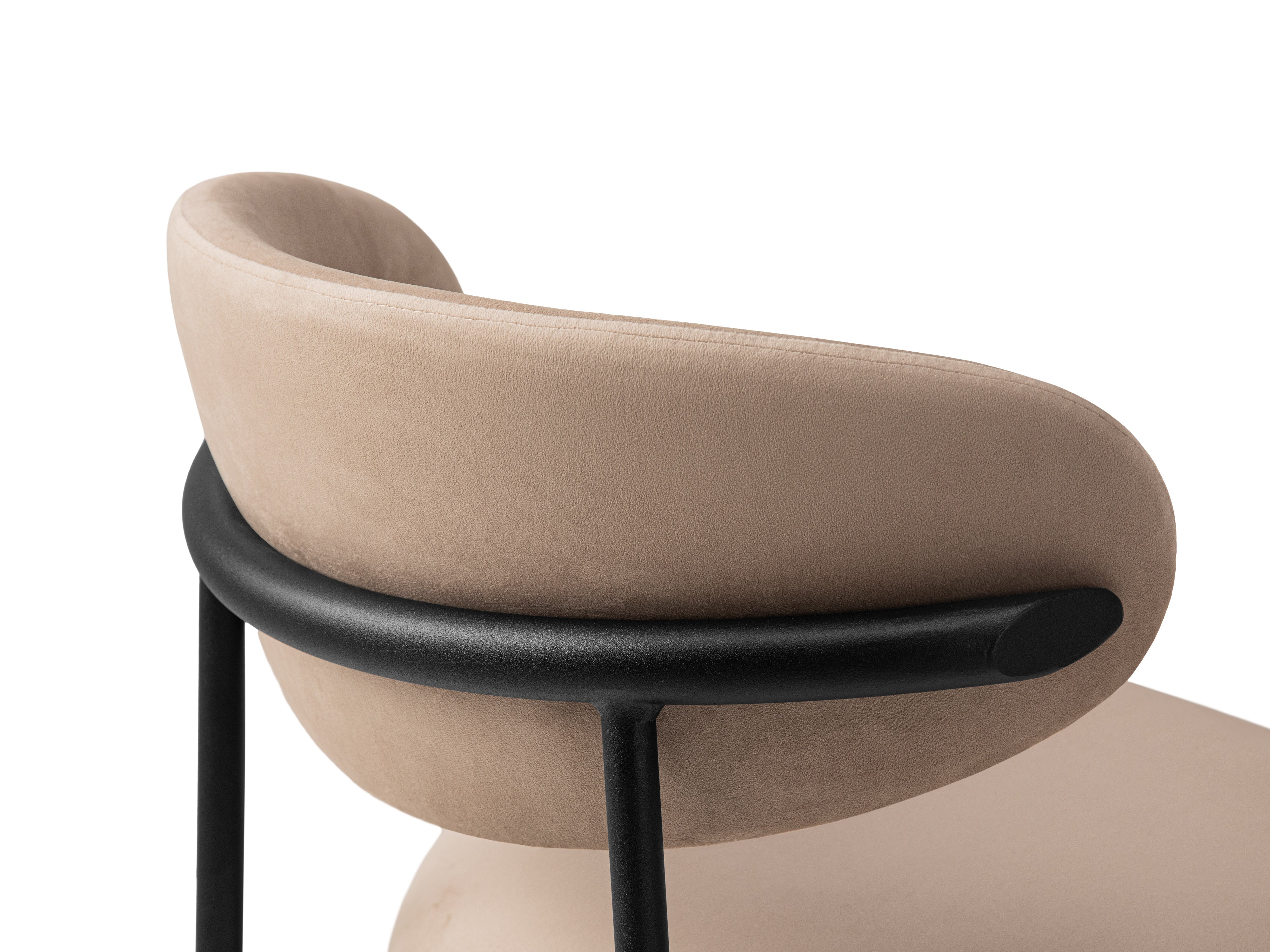 Stuhl NINA mandelbeige Samt