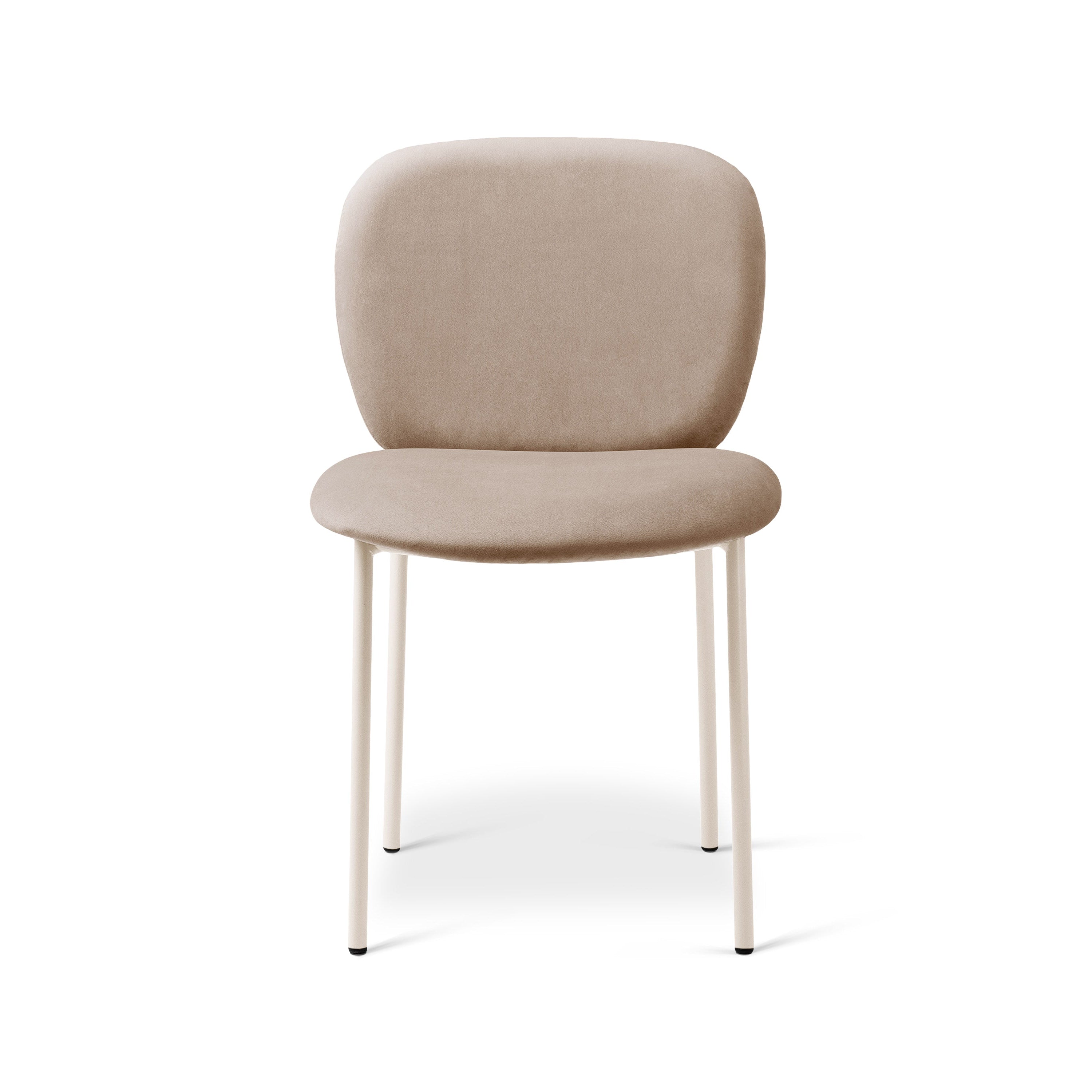 Velvet stoel CAROLINE amandelbeige