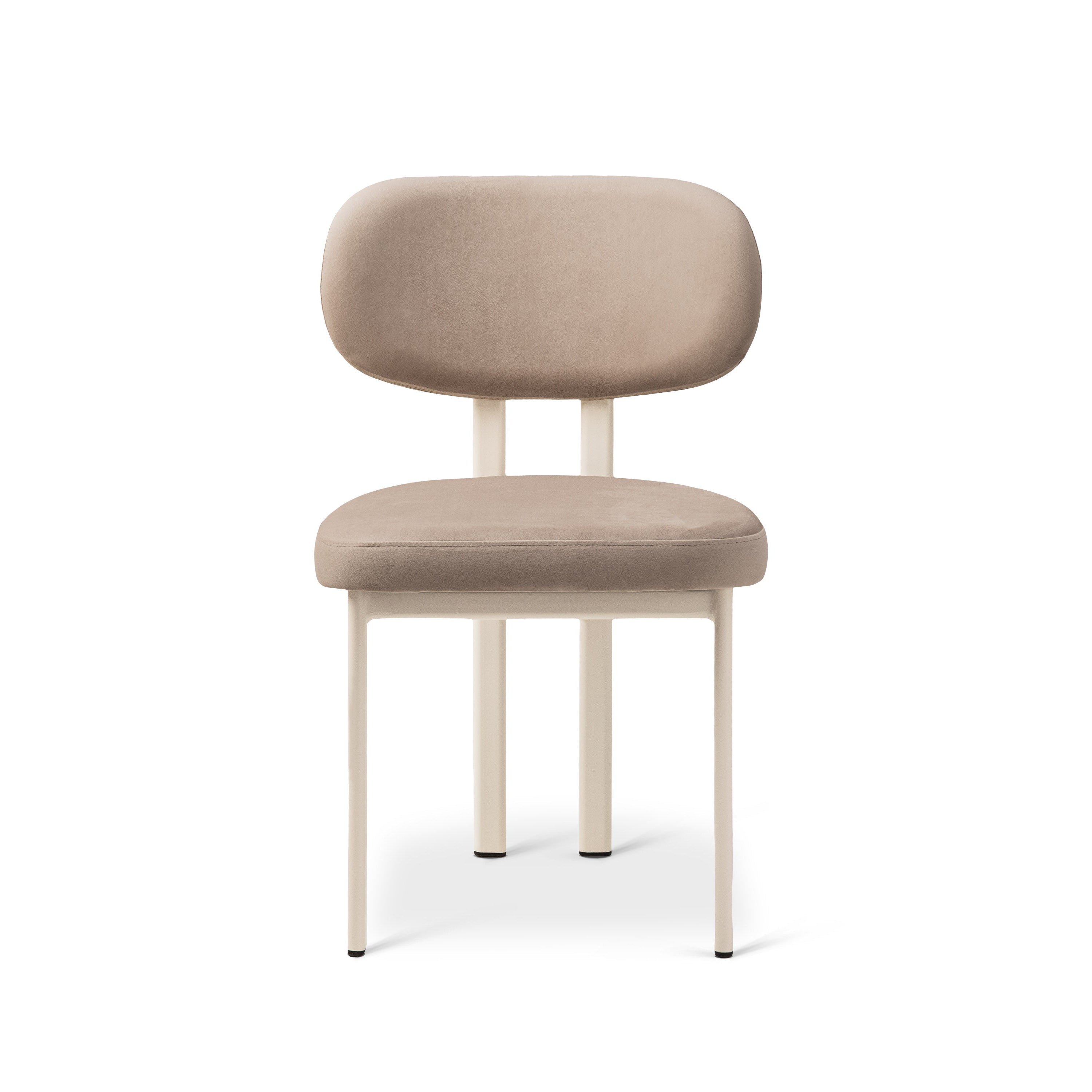 Stoel SAM amandelbeige fluweel