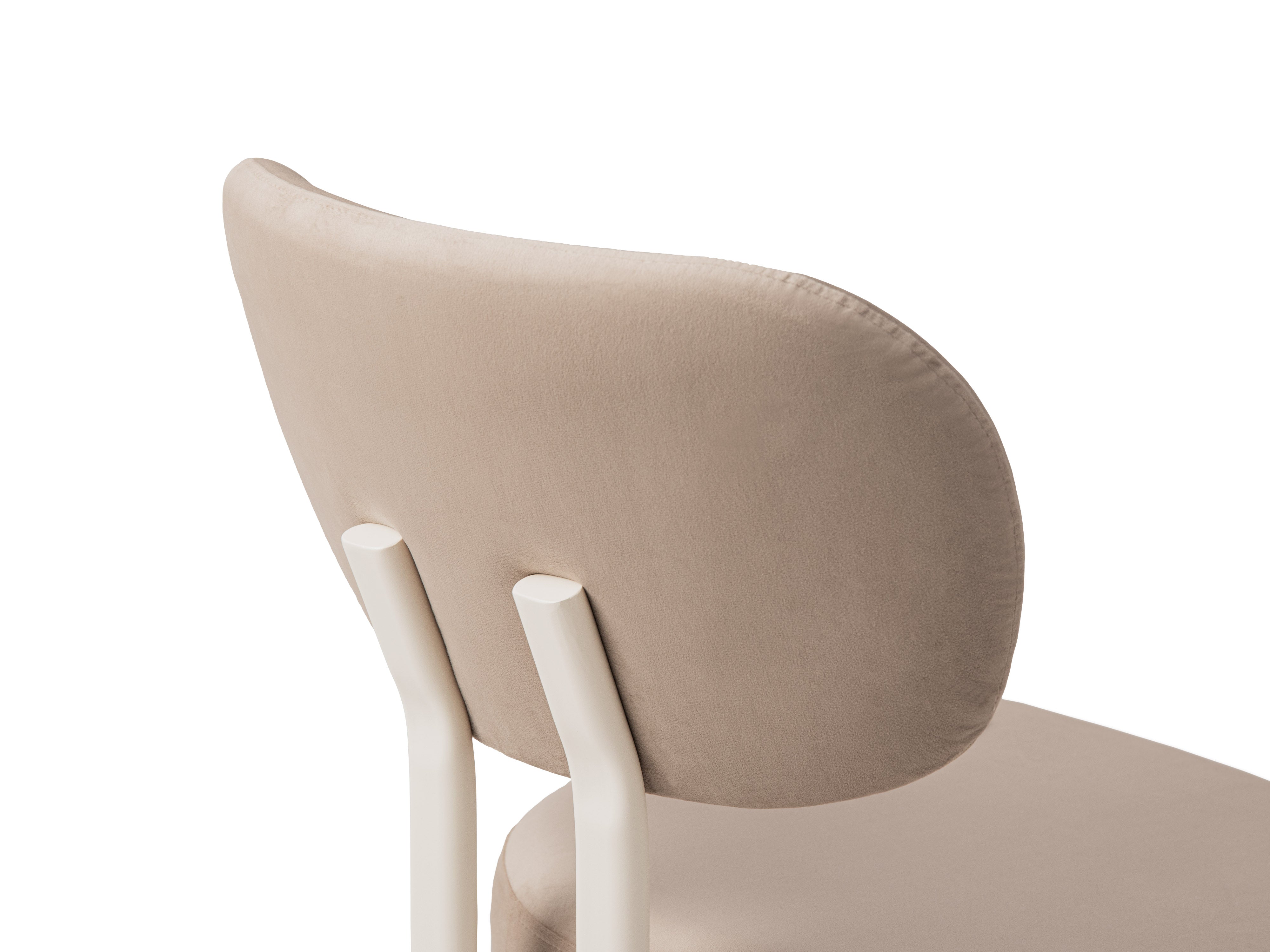 Stoel SAM amandelbeige fluweel