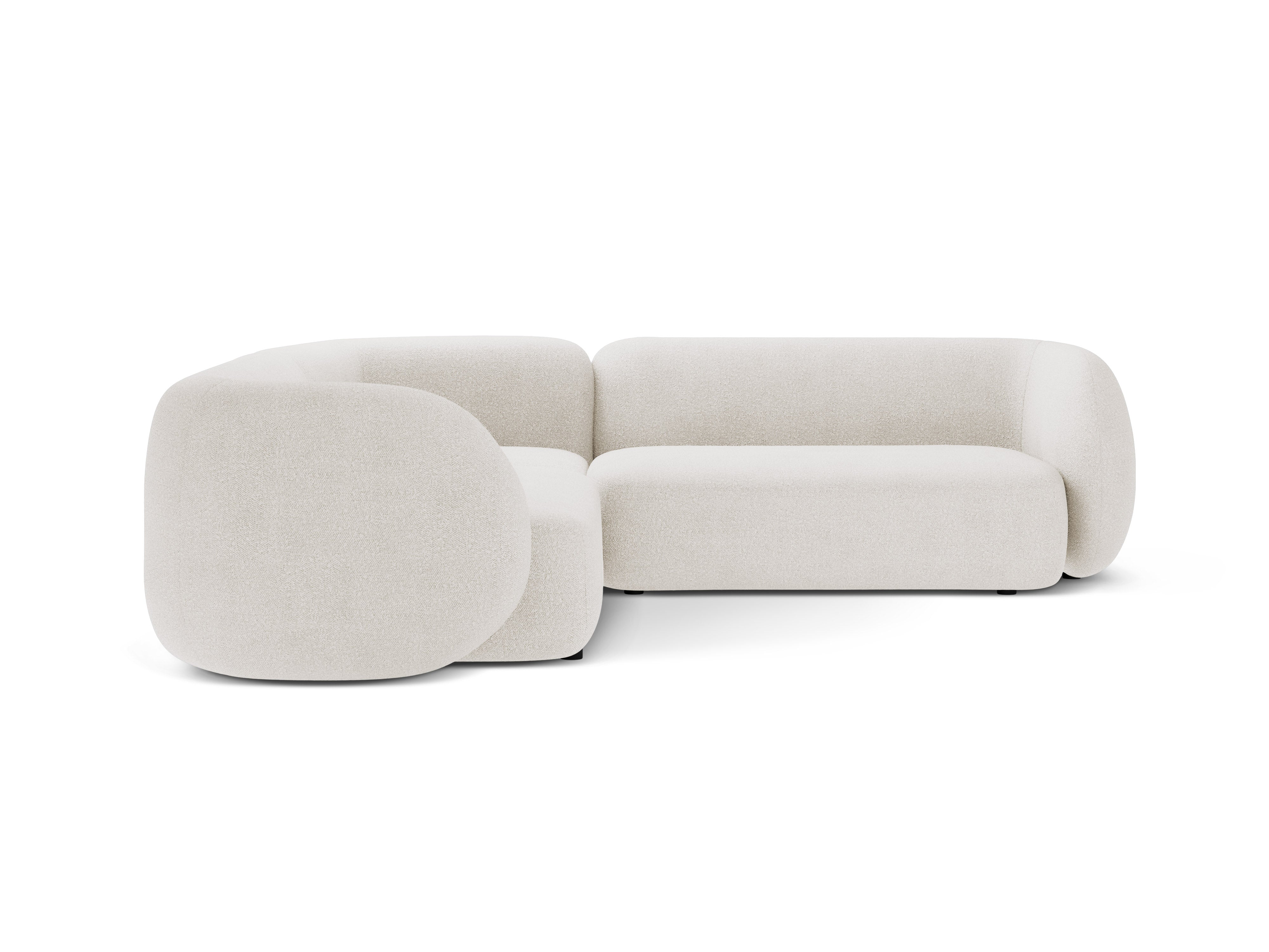 Symmetrische hoekbank KATE witte boucle