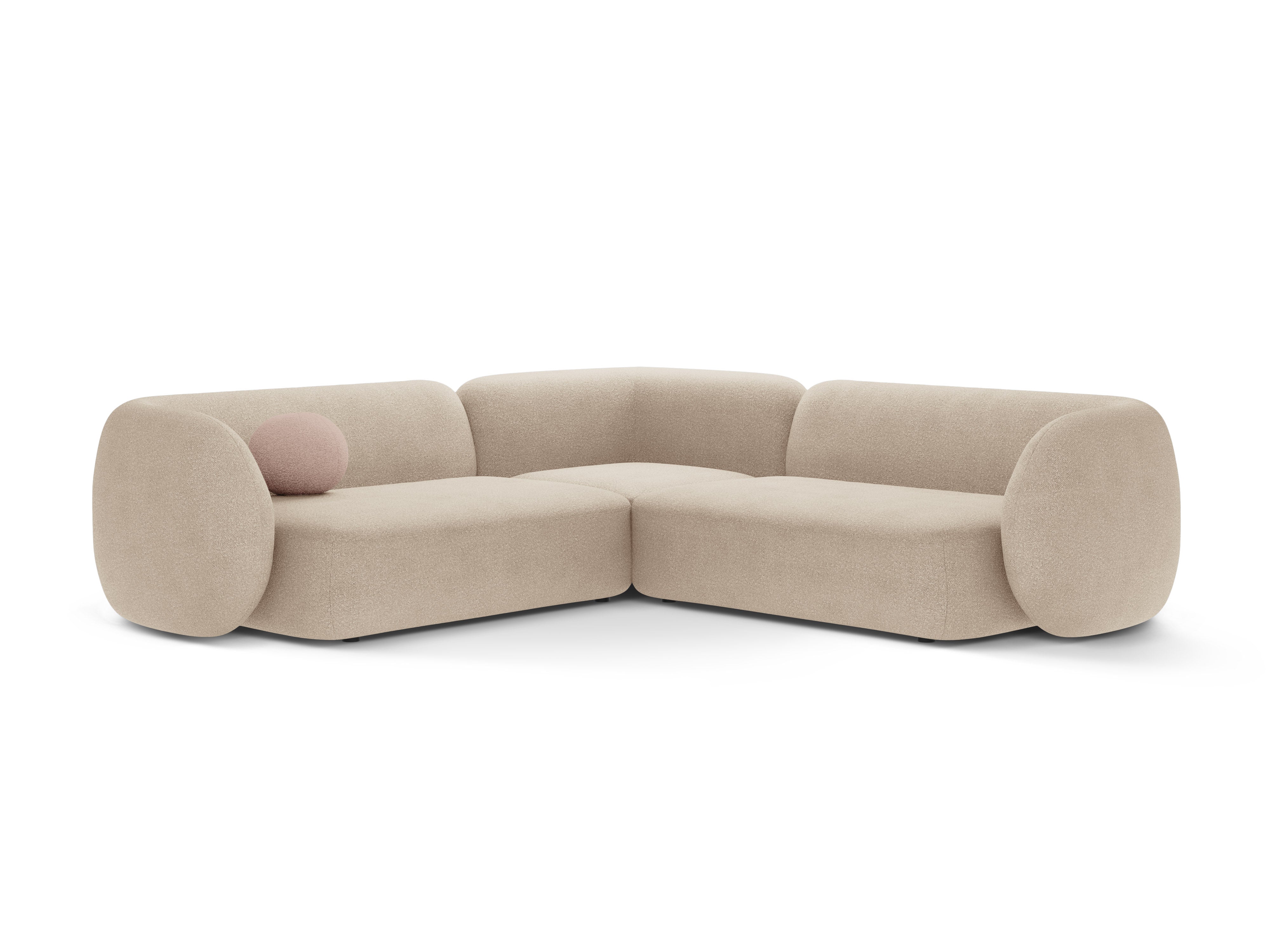 Symmetrische hoekbank KATE beige boucle