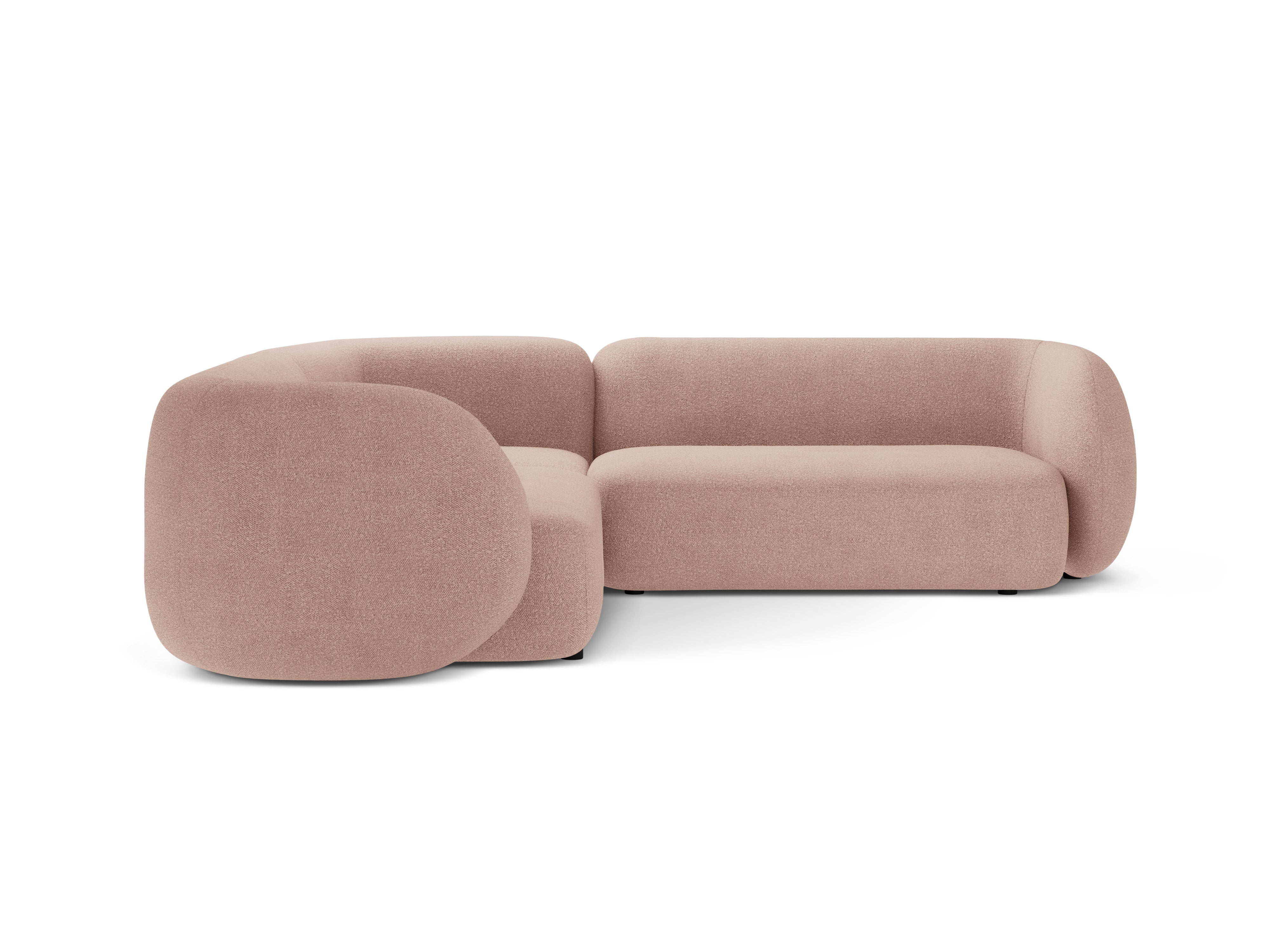 Symmetrische hoekbank KATE roze boucle