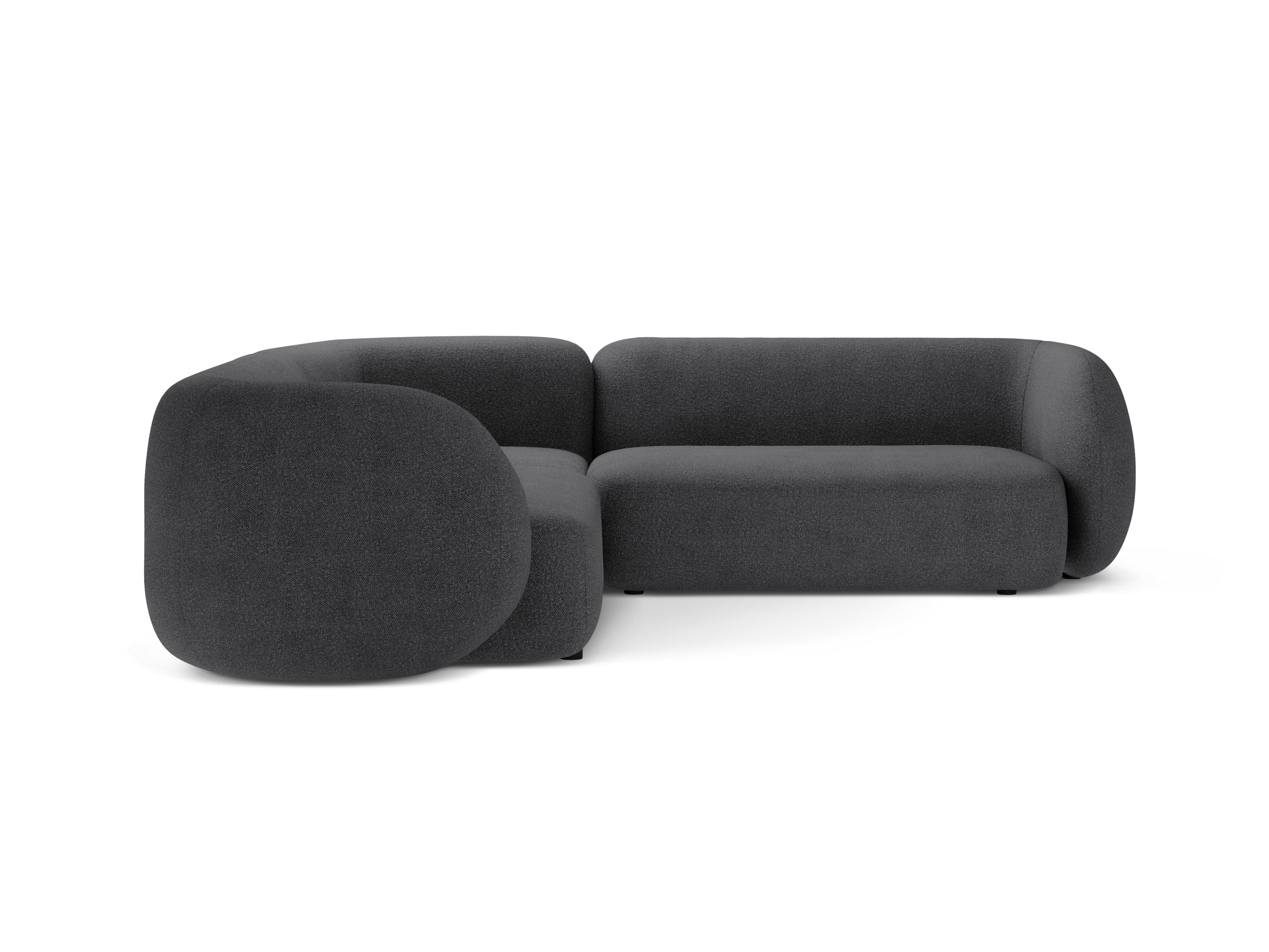 Symmetrical Corner Sofa KATE Dark Gray Boucle
