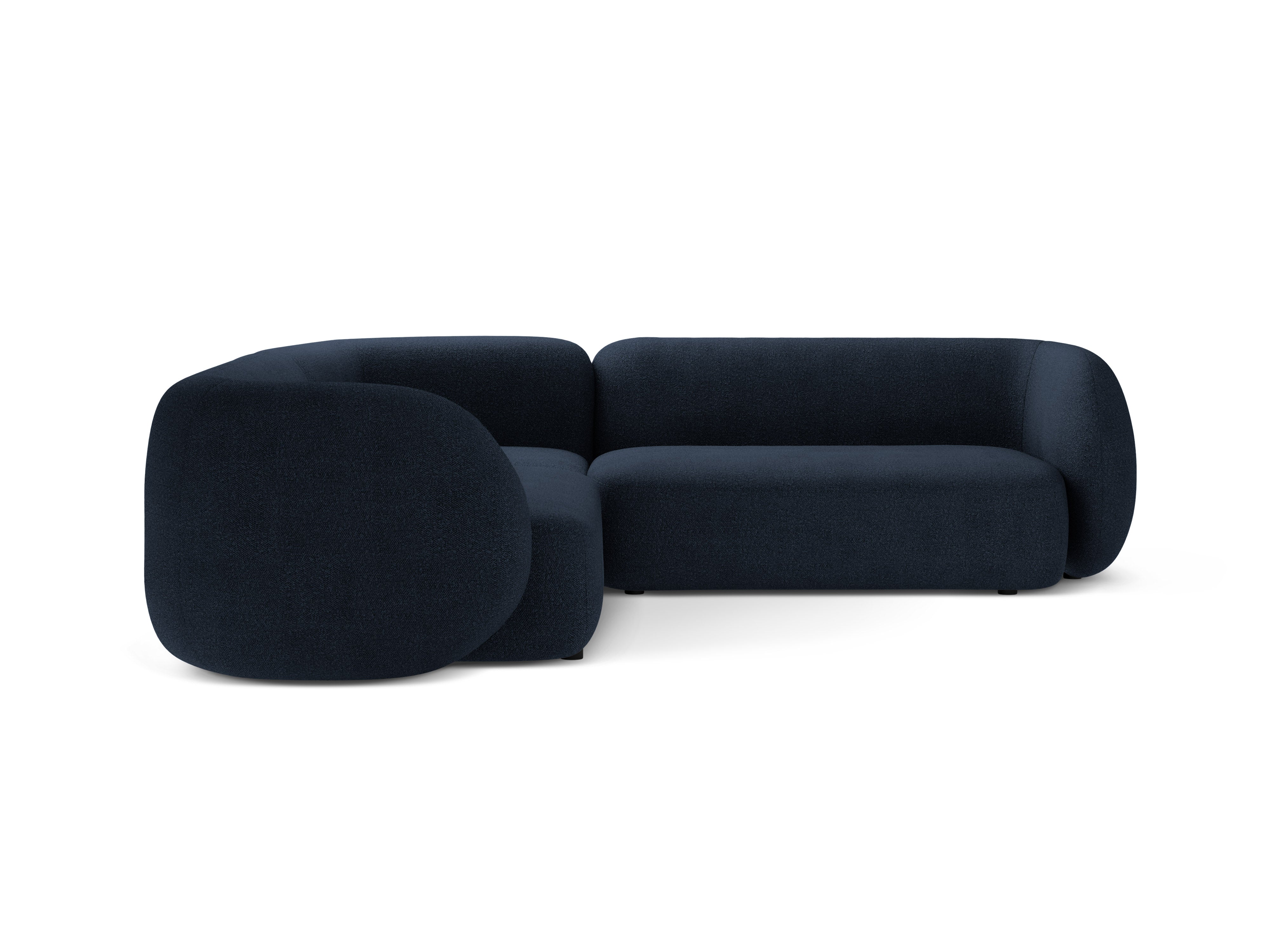 Symmetrische hoekbank KATE marineblauwe boucle