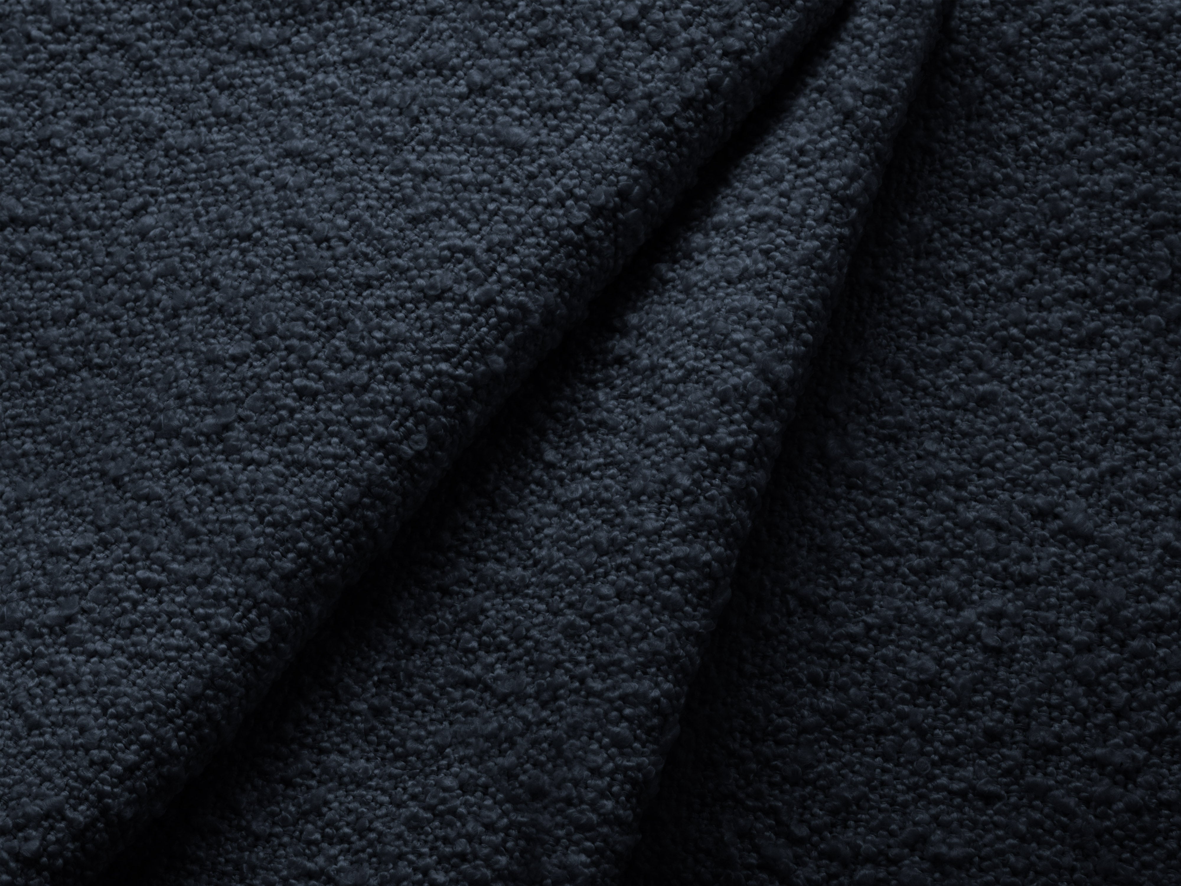 Symmetrical 5-Seater Corner Sofa MILEY Dark Blue Boucle