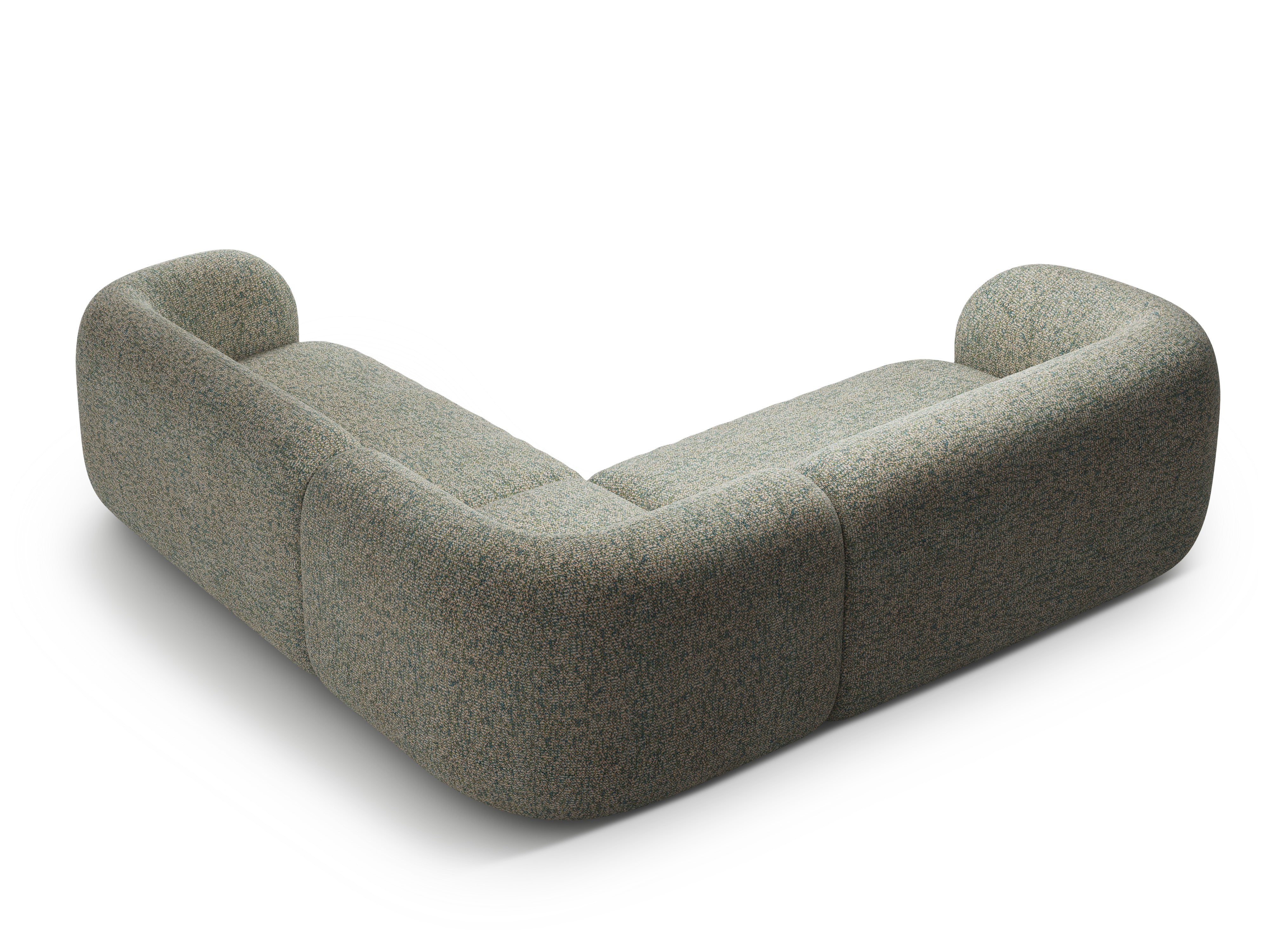 Symmetrical Corner Sofa KATE Light Green Melange