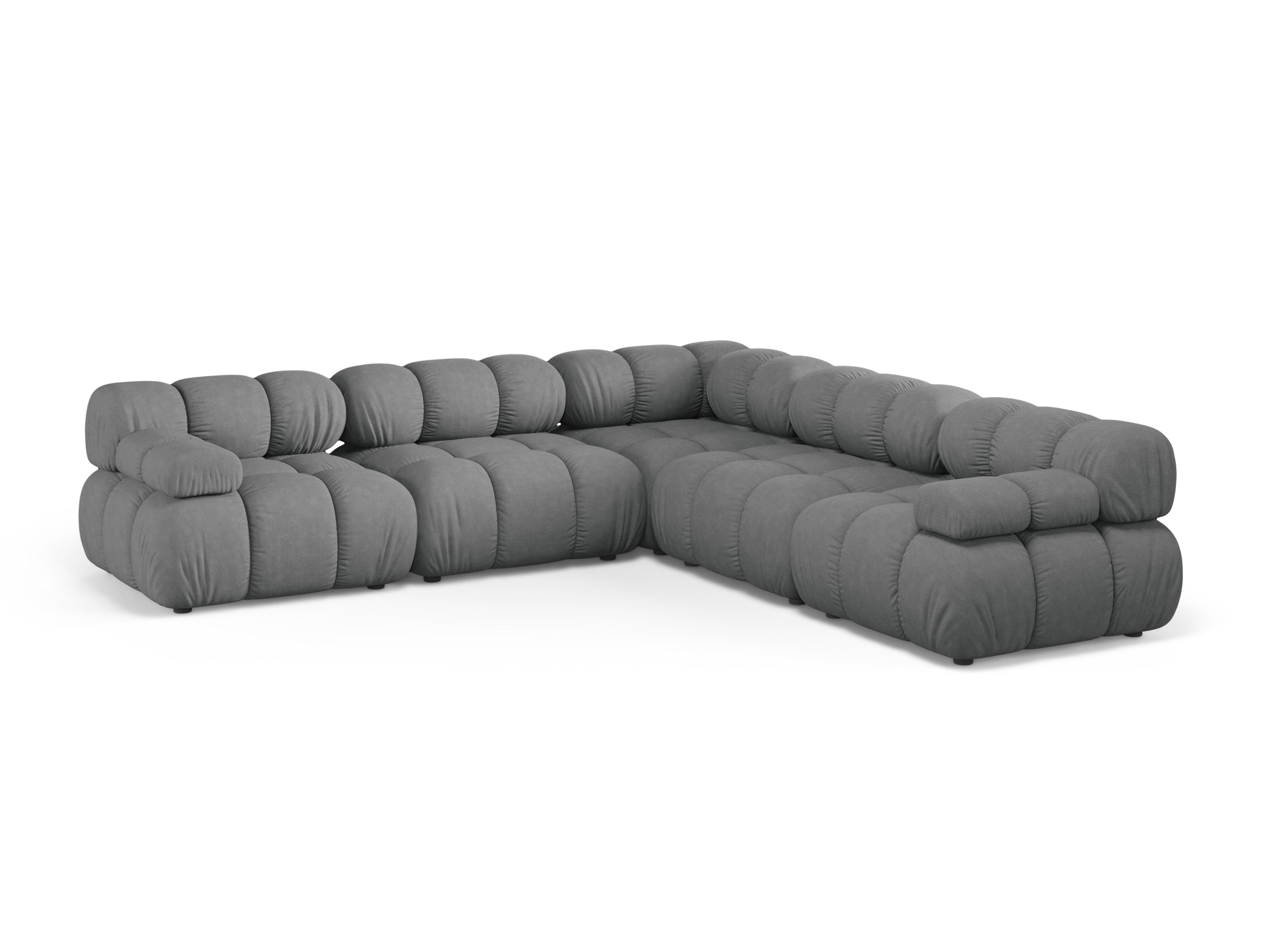Symmetrische hoekbank BELLIS grijs