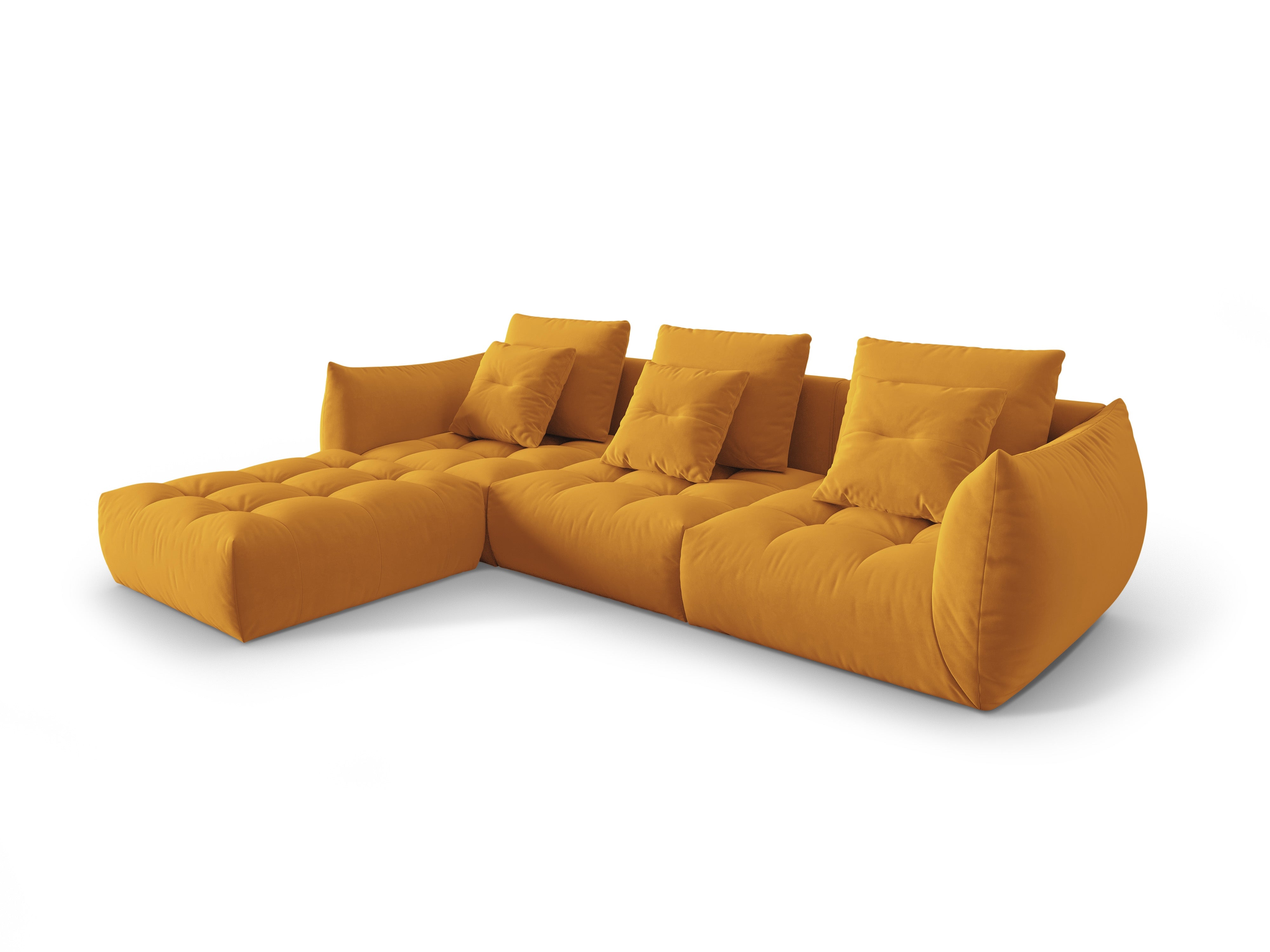 Modular Velvet Corner Sofa BLOOM Yellow