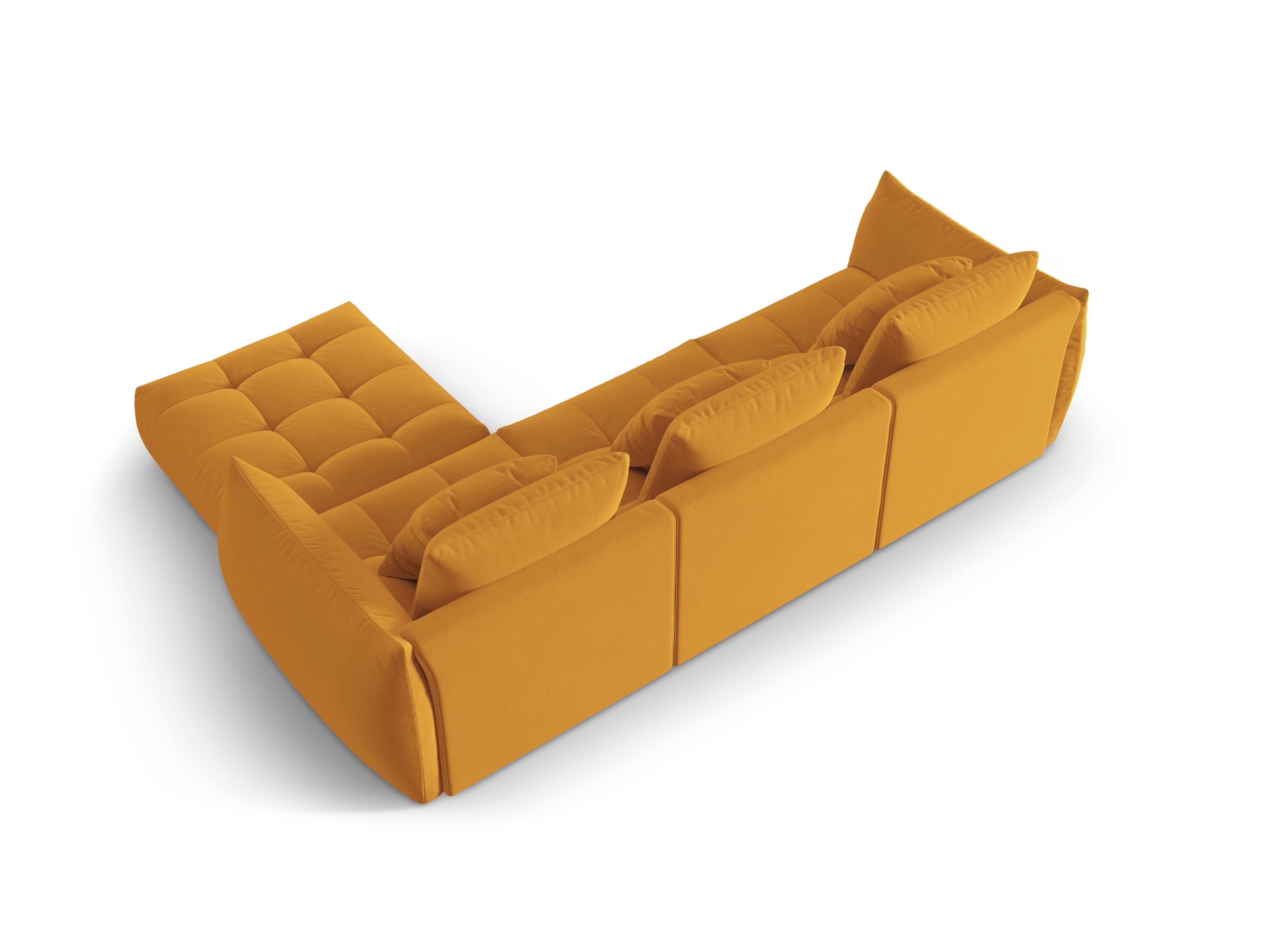 Modular Velvet Corner Sofa BLOOM Yellow