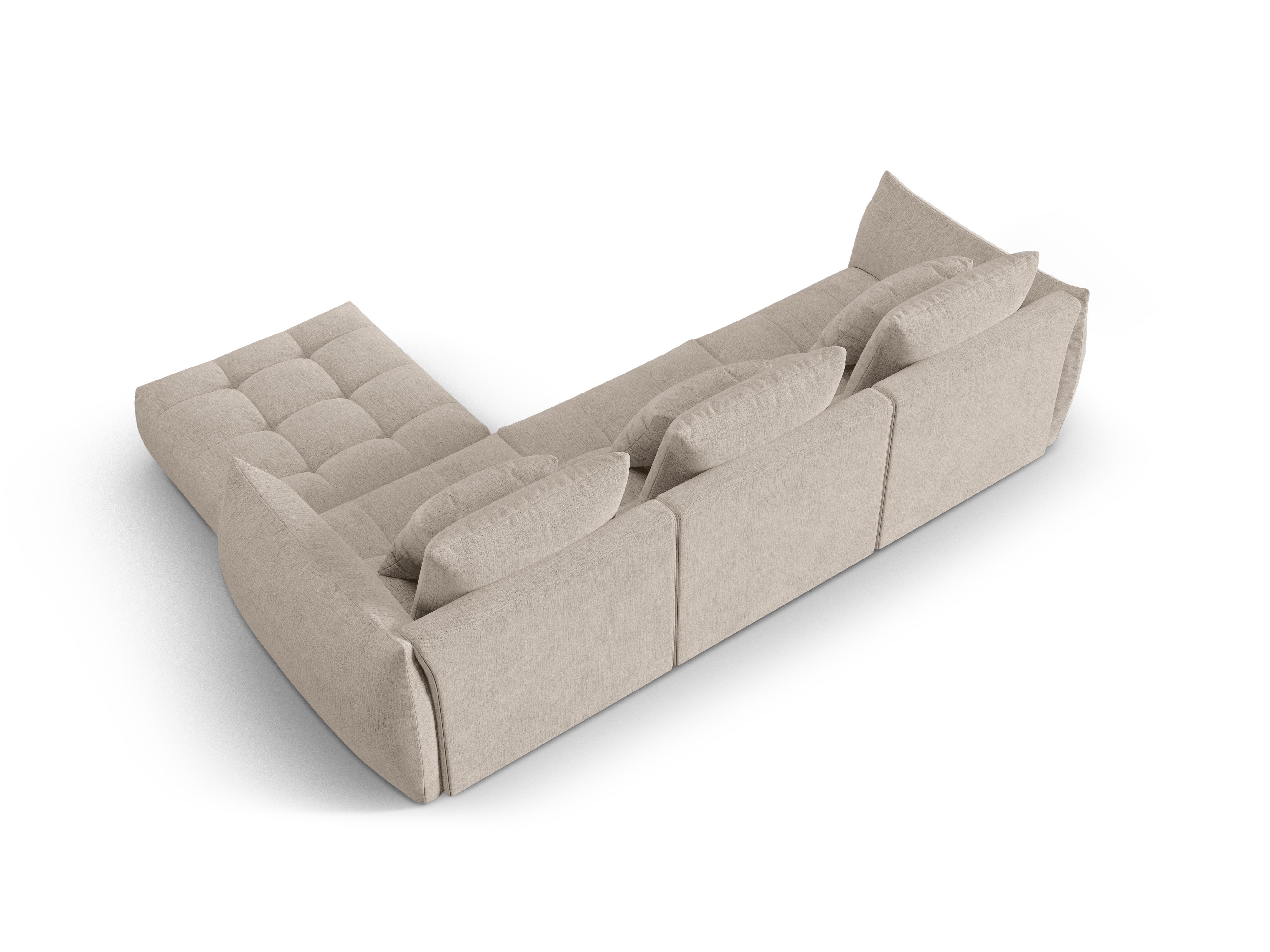 Modular Corner Sofa BLOOM Dark Beige Chenille