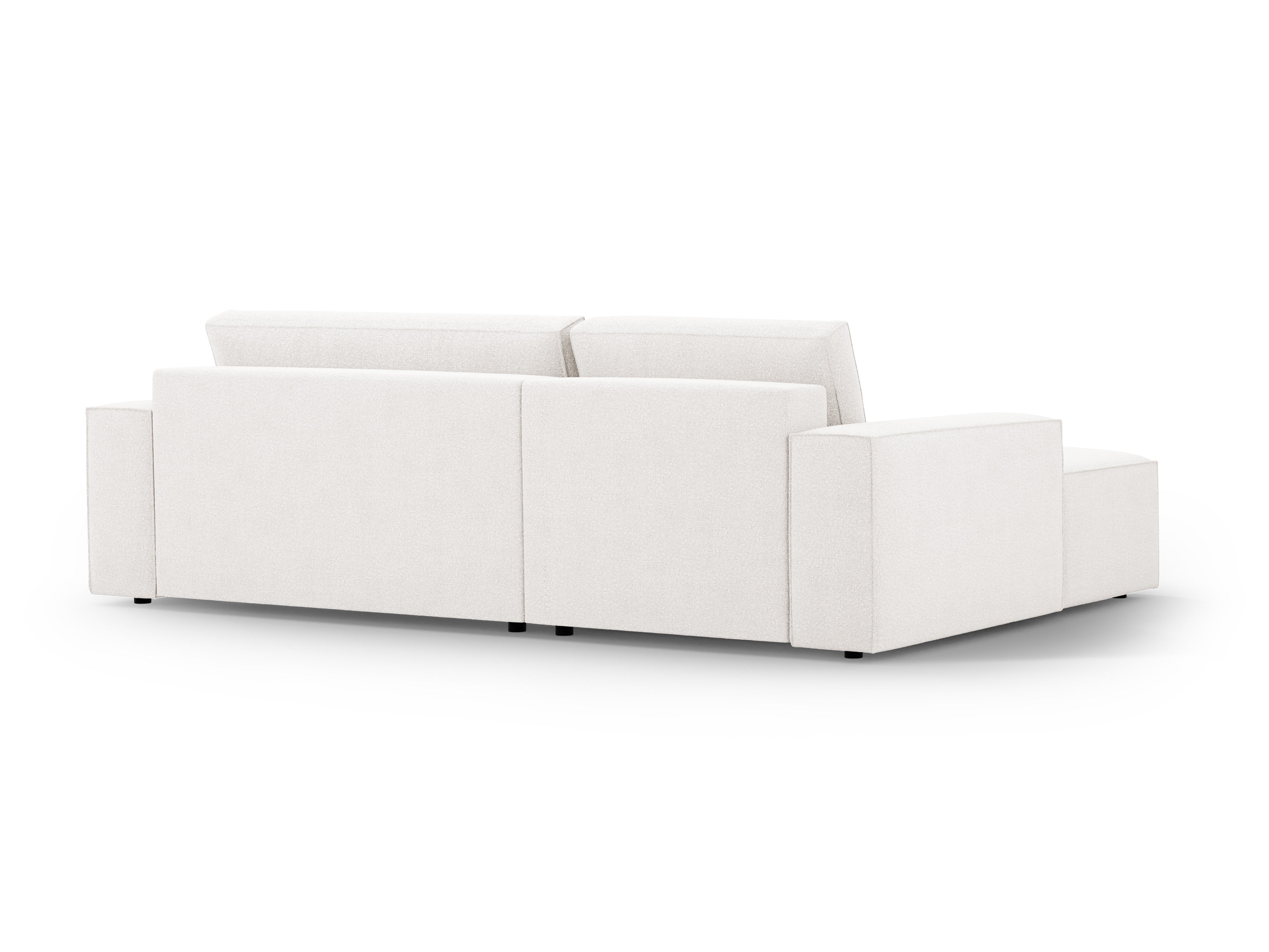 Hoekbank links met slaapfunctie JODIE witte boucle