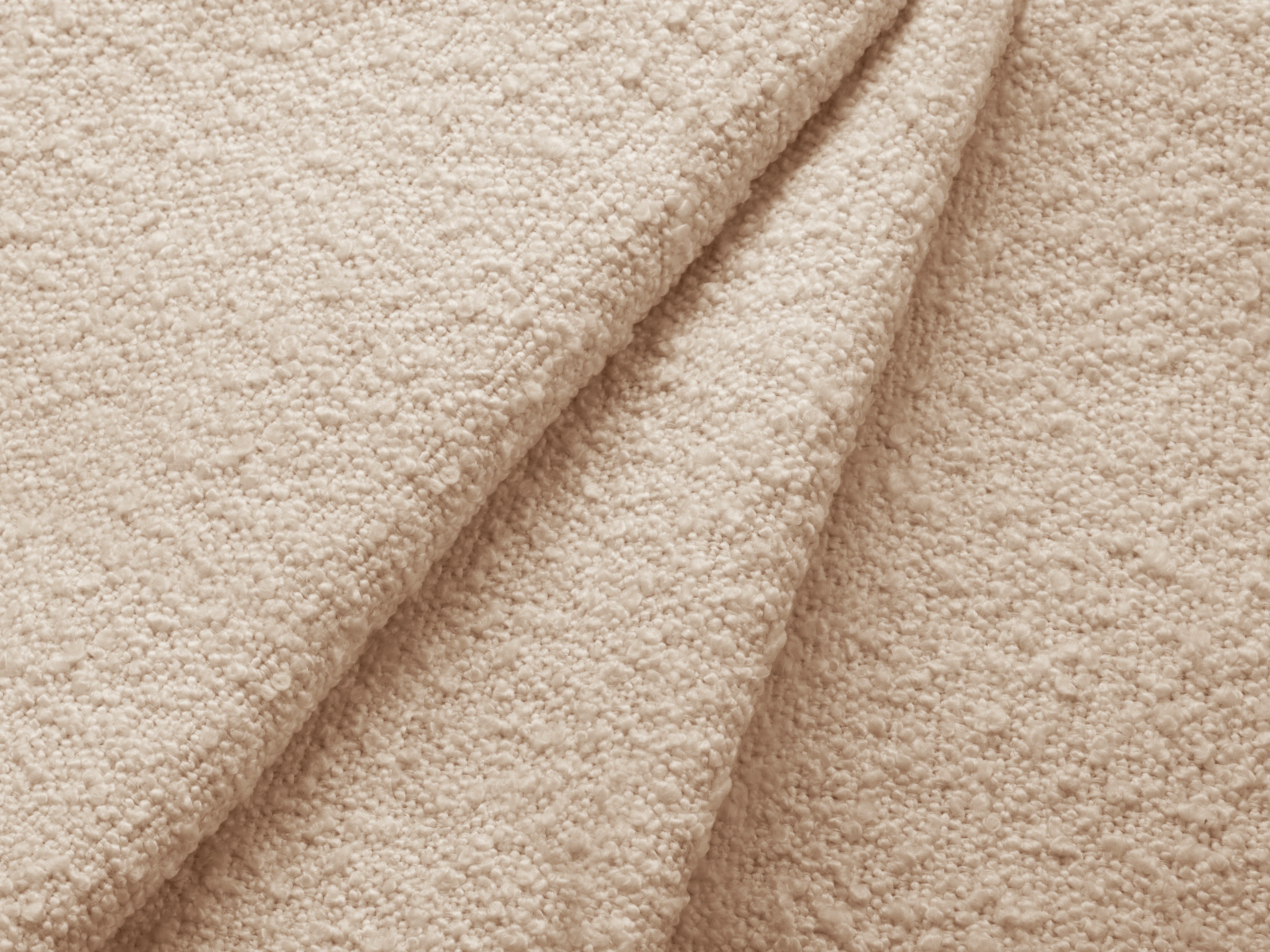 Left-facing corner sofa bed JODIE beige boucle