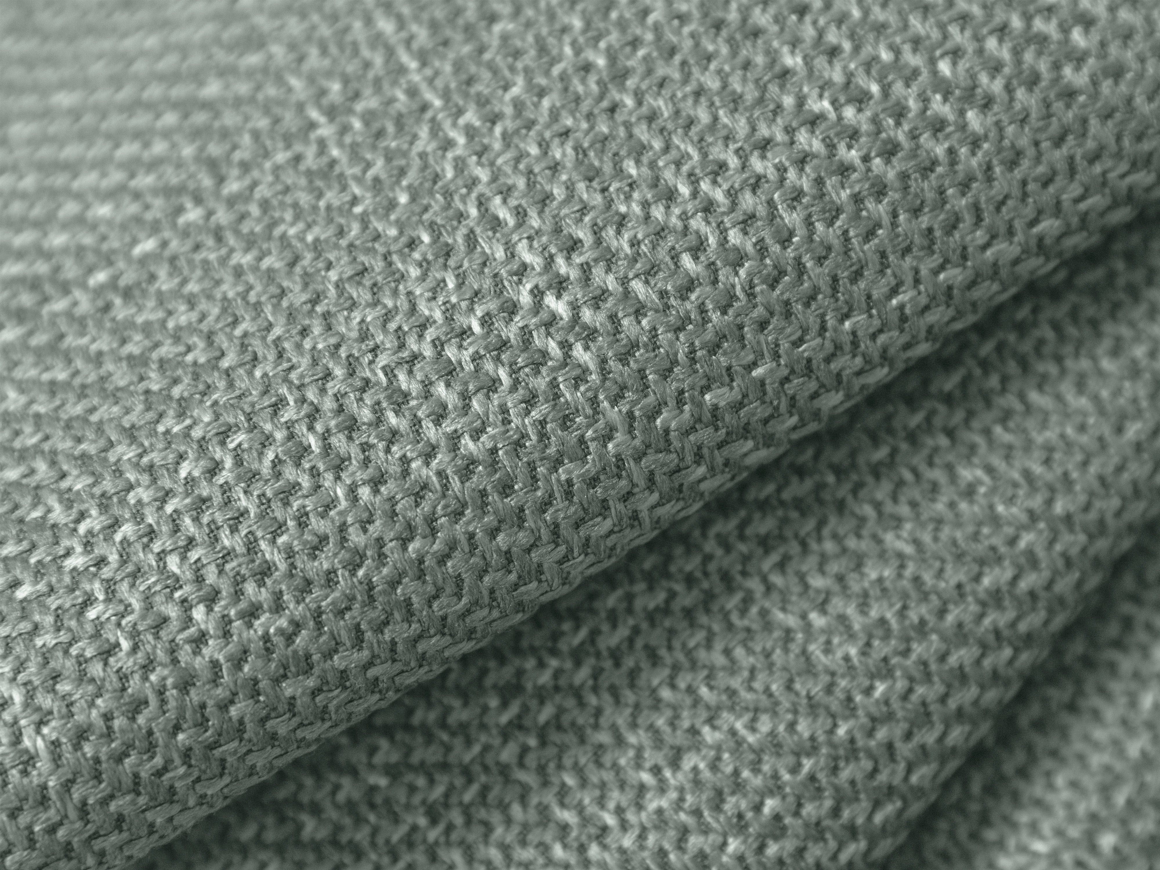 Linksseitige Schlafcouch GLORIA in mintgrünem Chenille