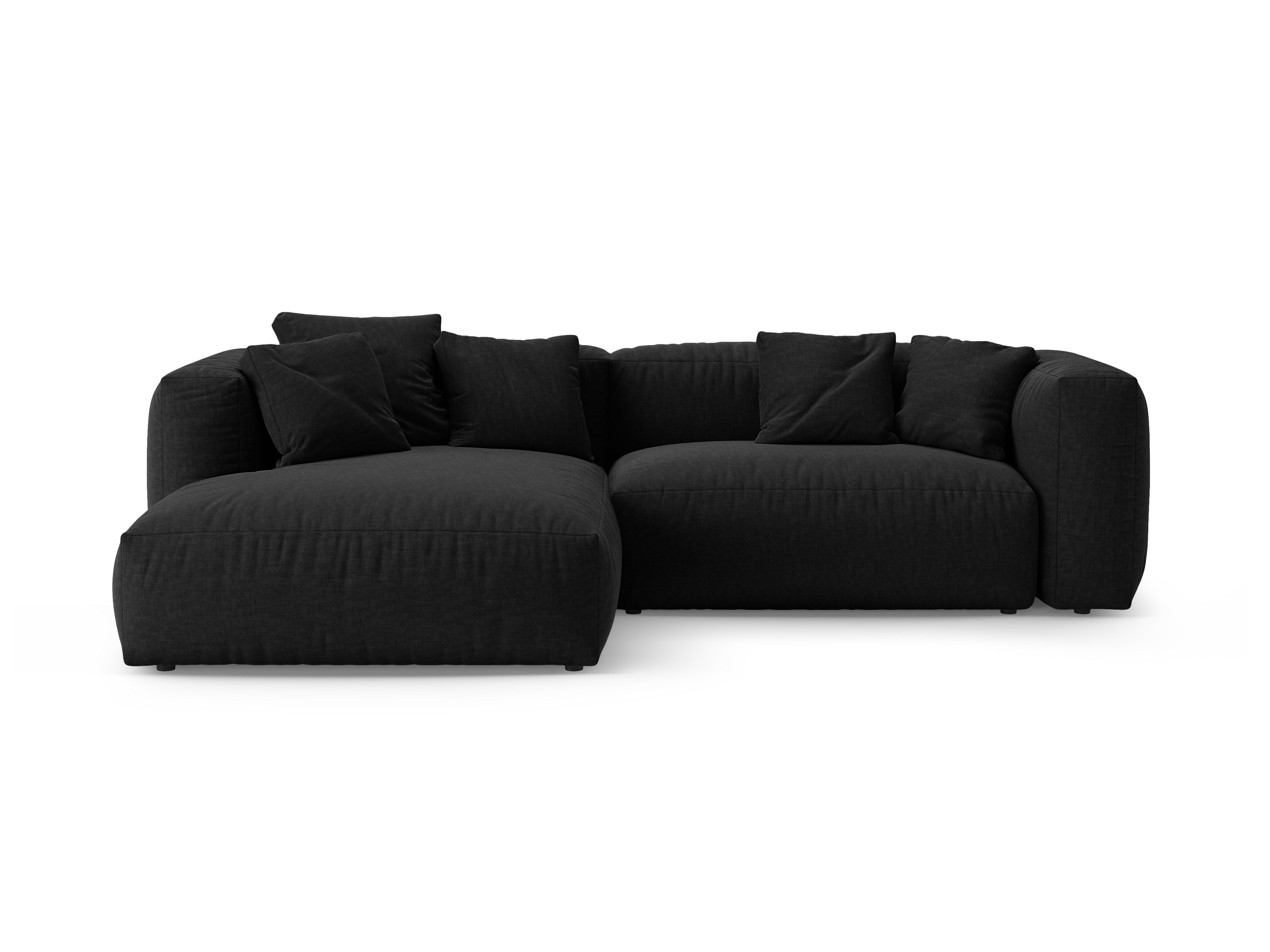 Left-sided corner sofa bed MARTINA black