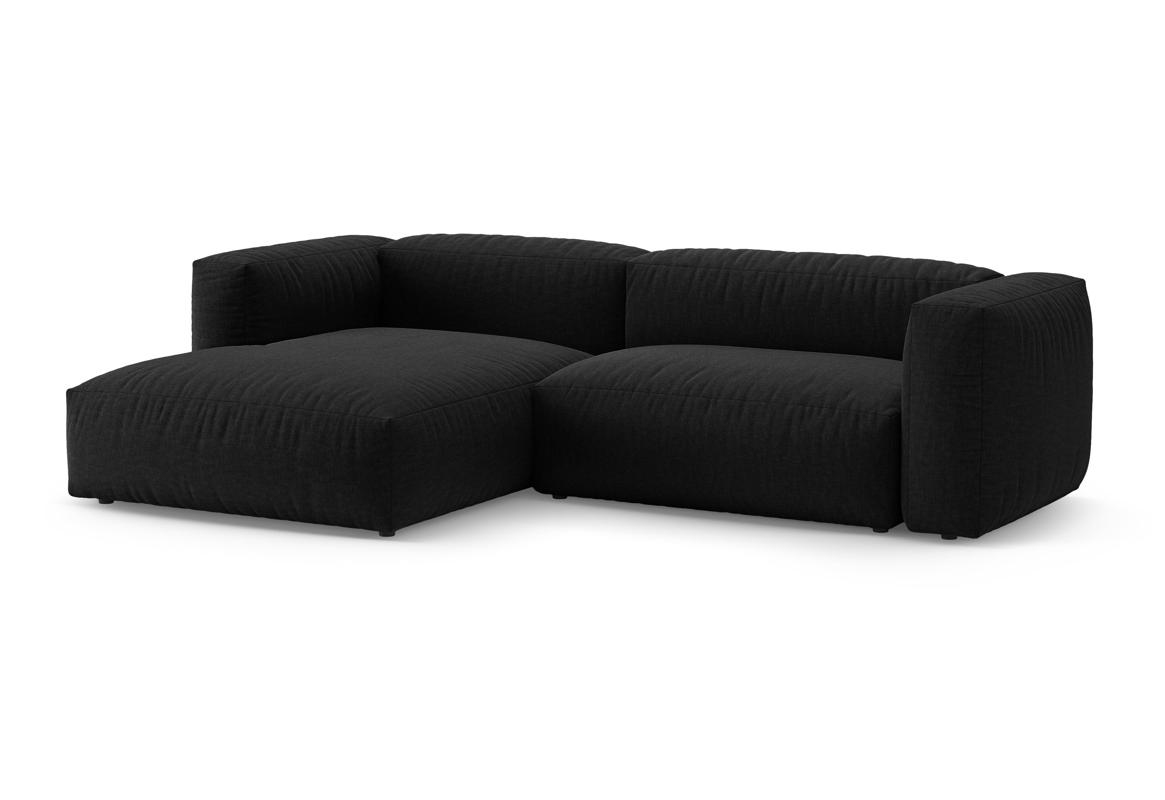 Left-sided corner sofa bed MARTINA black