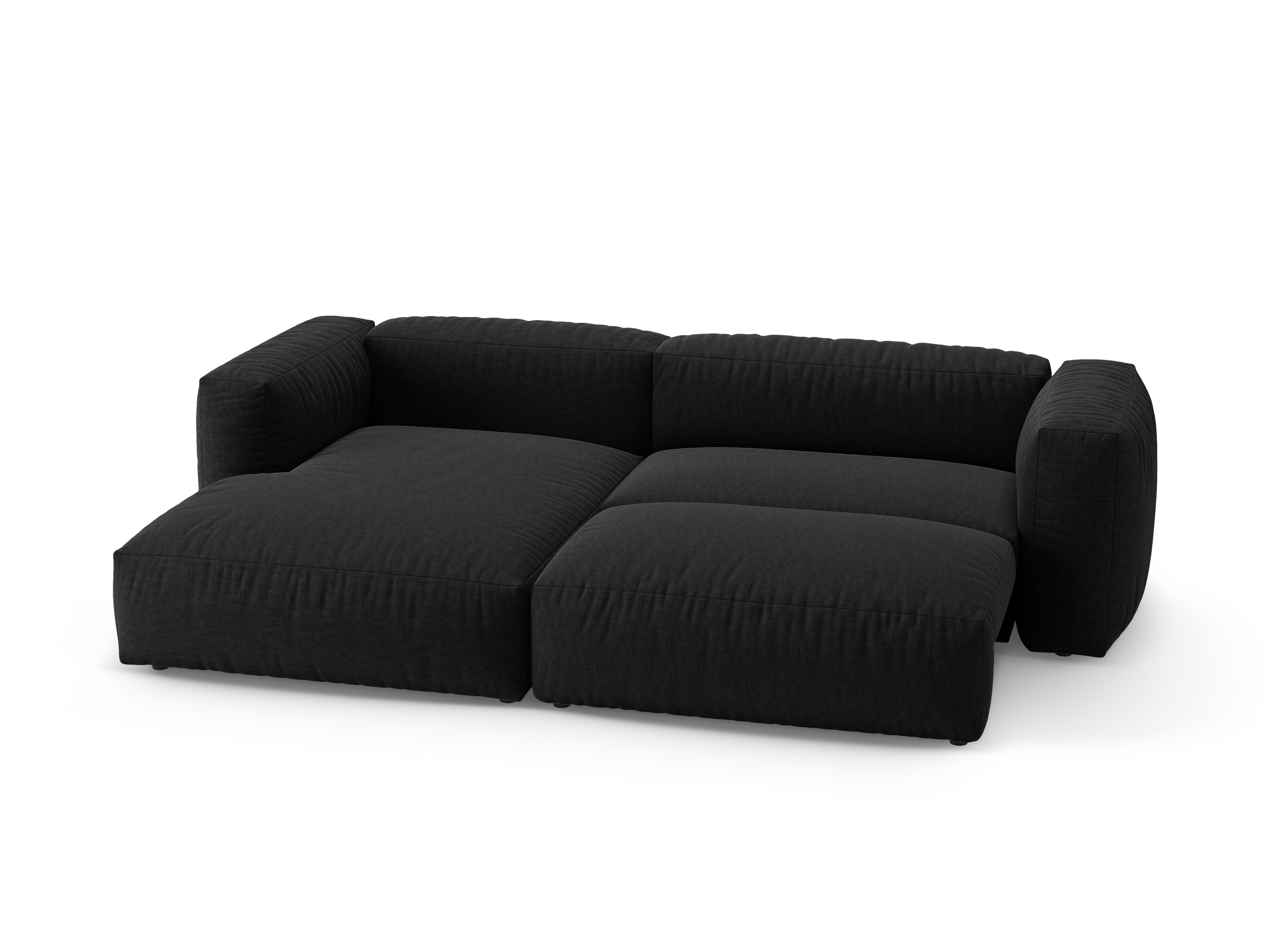 Left-sided corner sofa bed MARTINA black