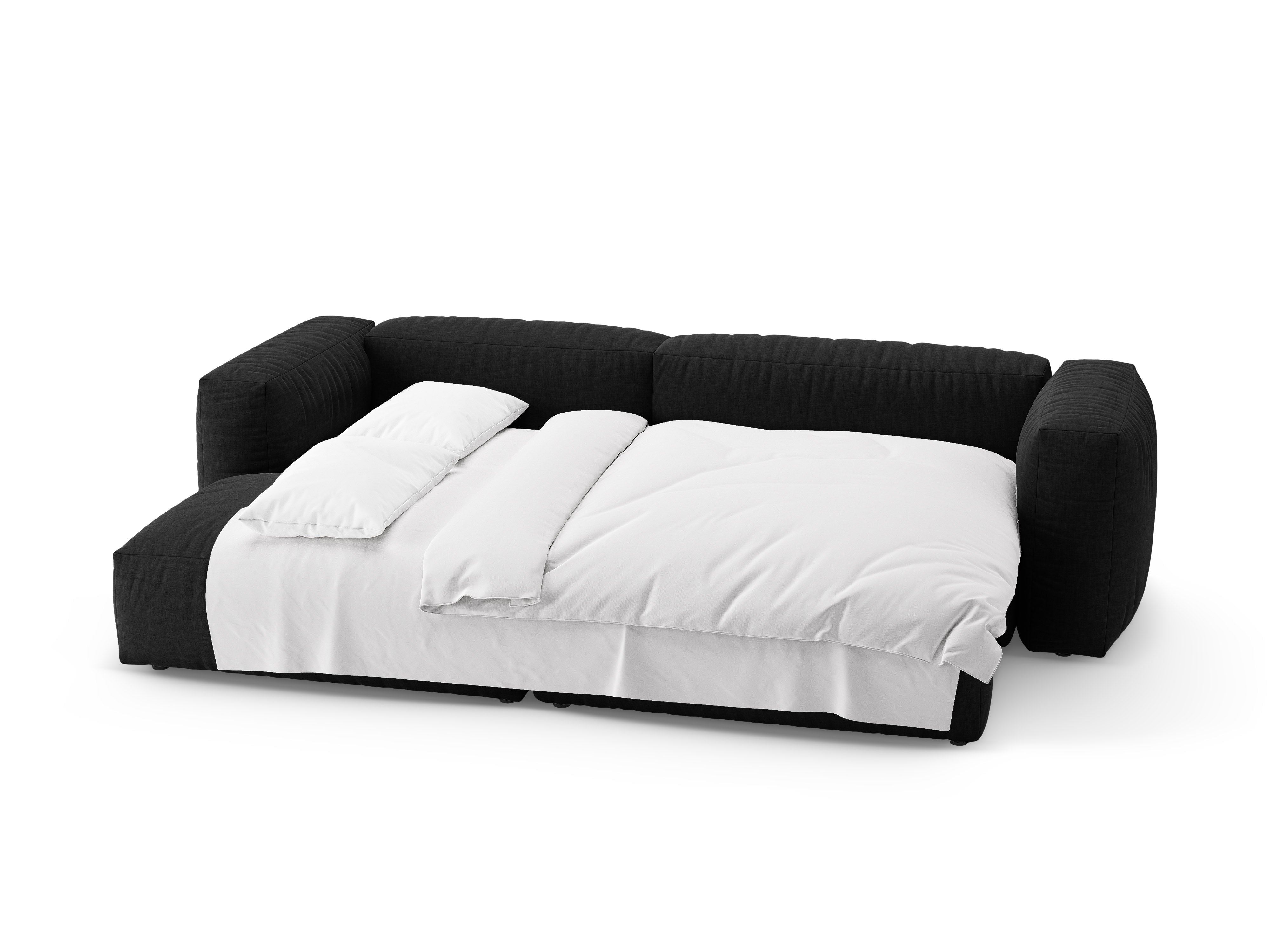 Left-sided corner sofa bed MARTINA black