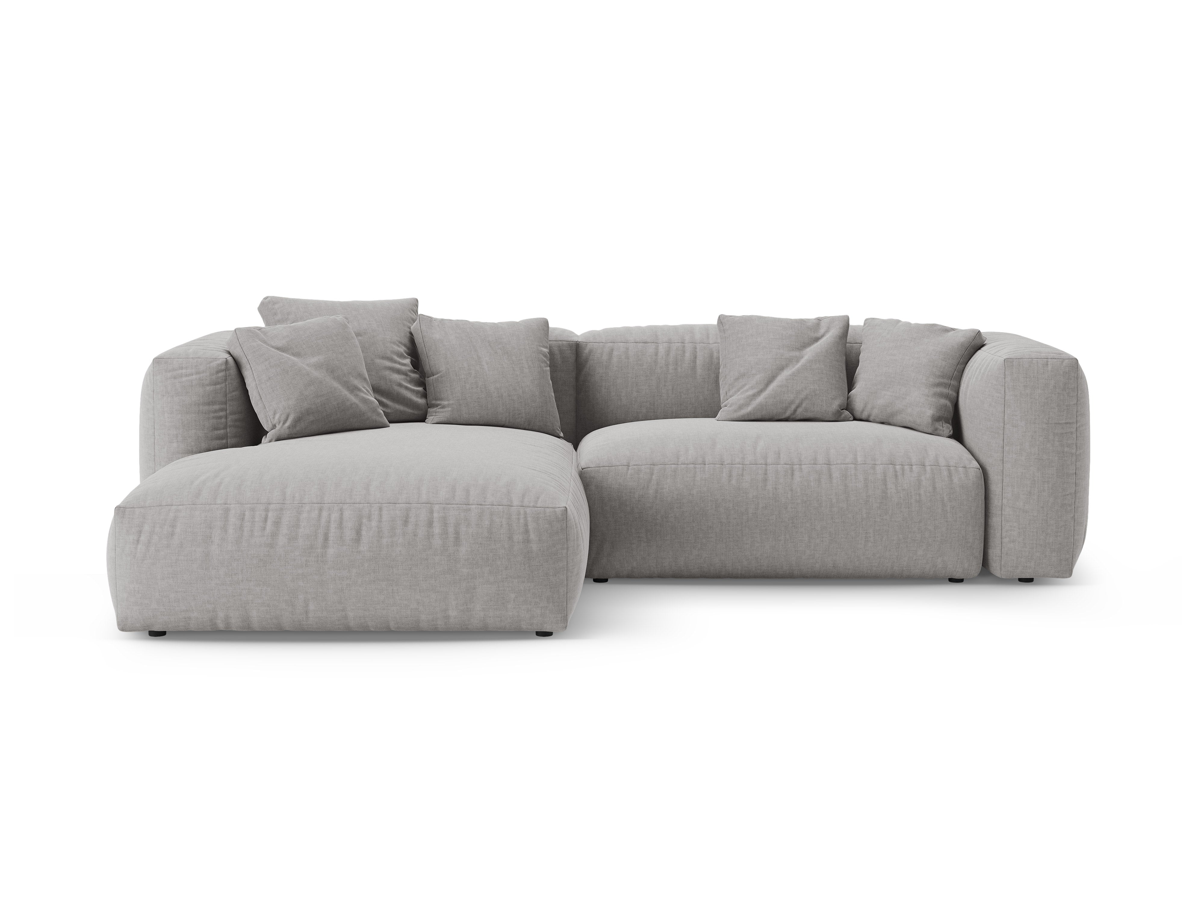 Left-facing corner sofa bed MARTINA light gray