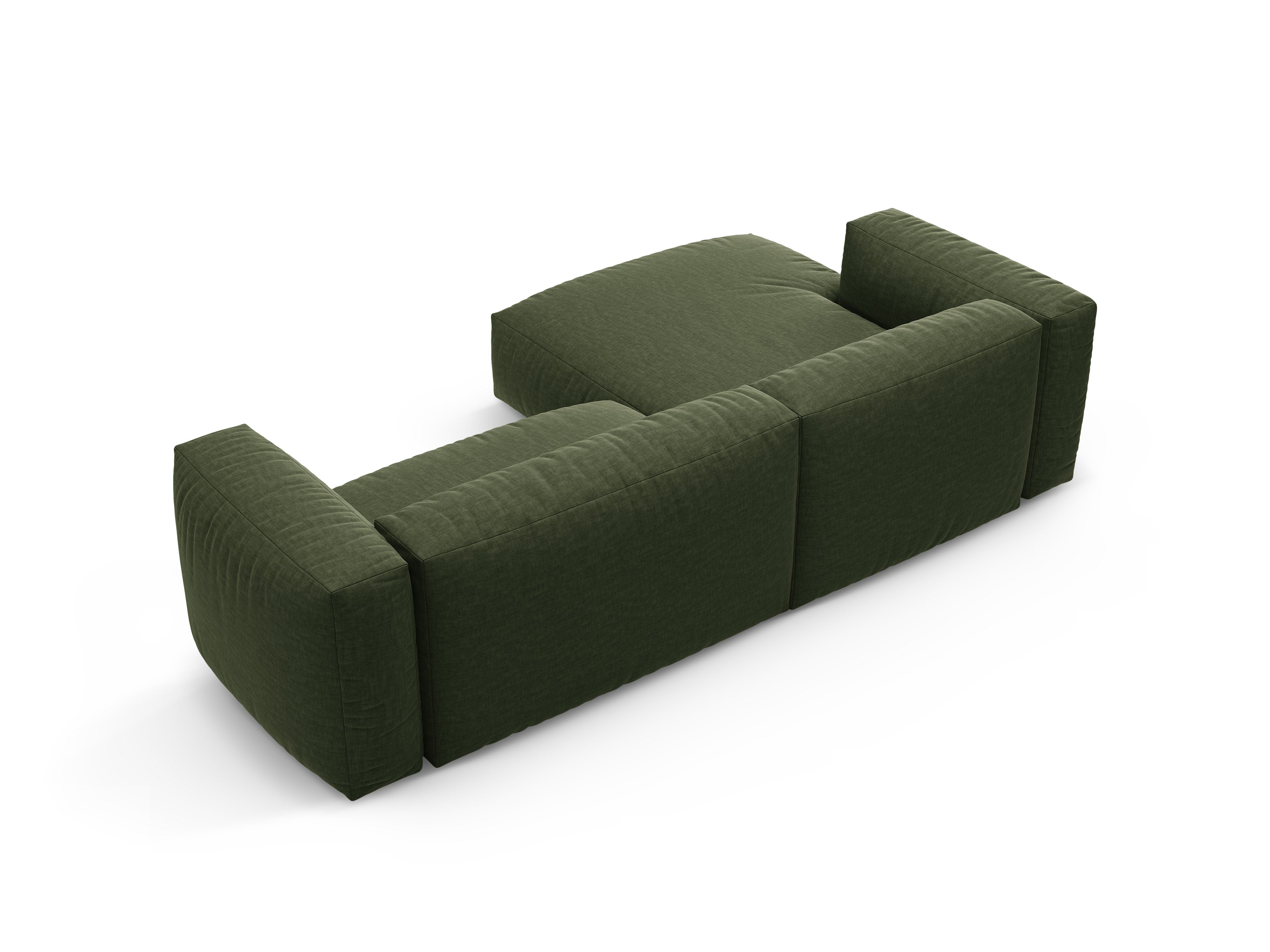 Left-sided corner sofa bed MARTINA green