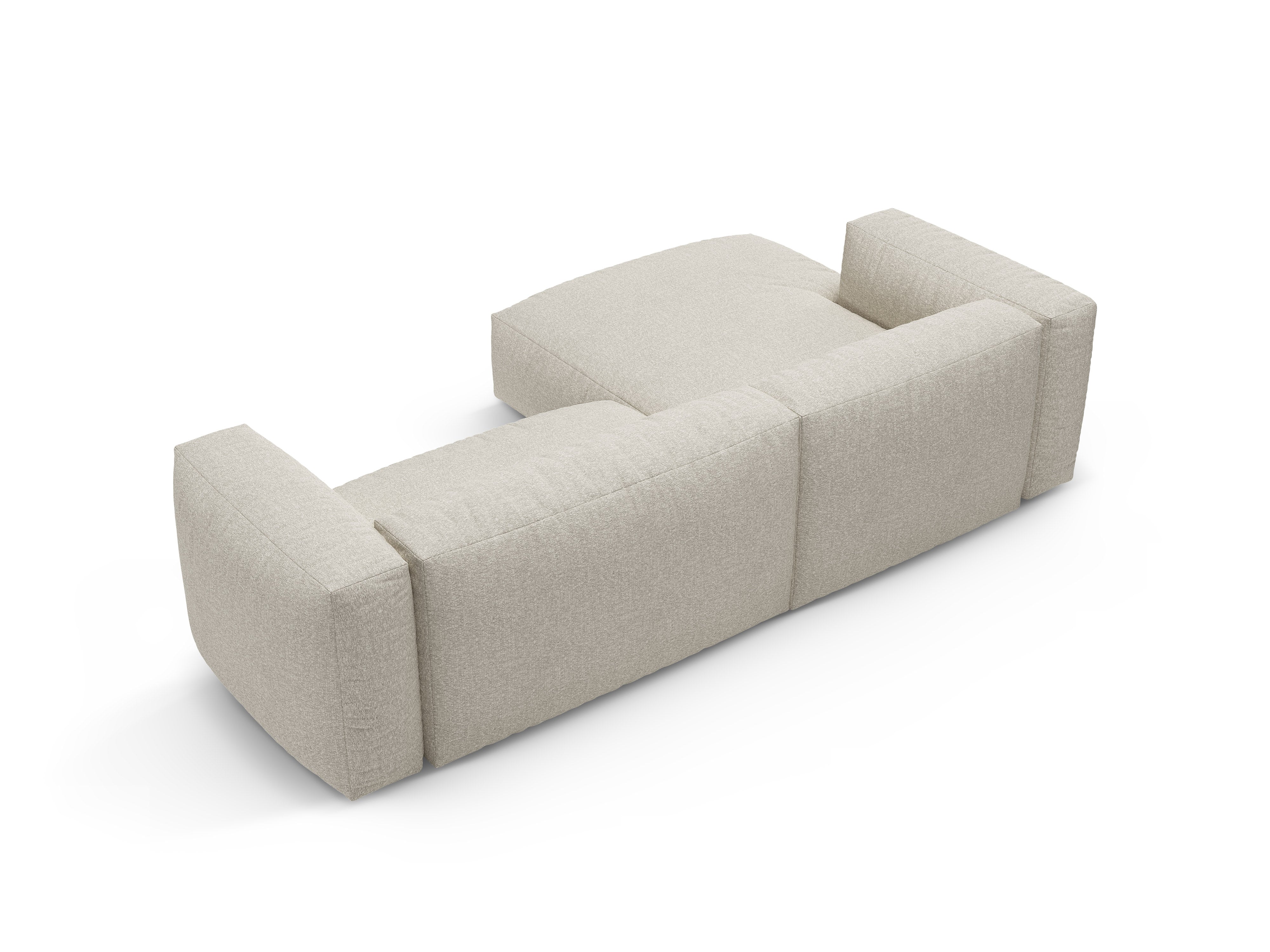 Links loungebank met slaapfunctie MARTINA beige boucle [Ewelina] [Amelia spr]