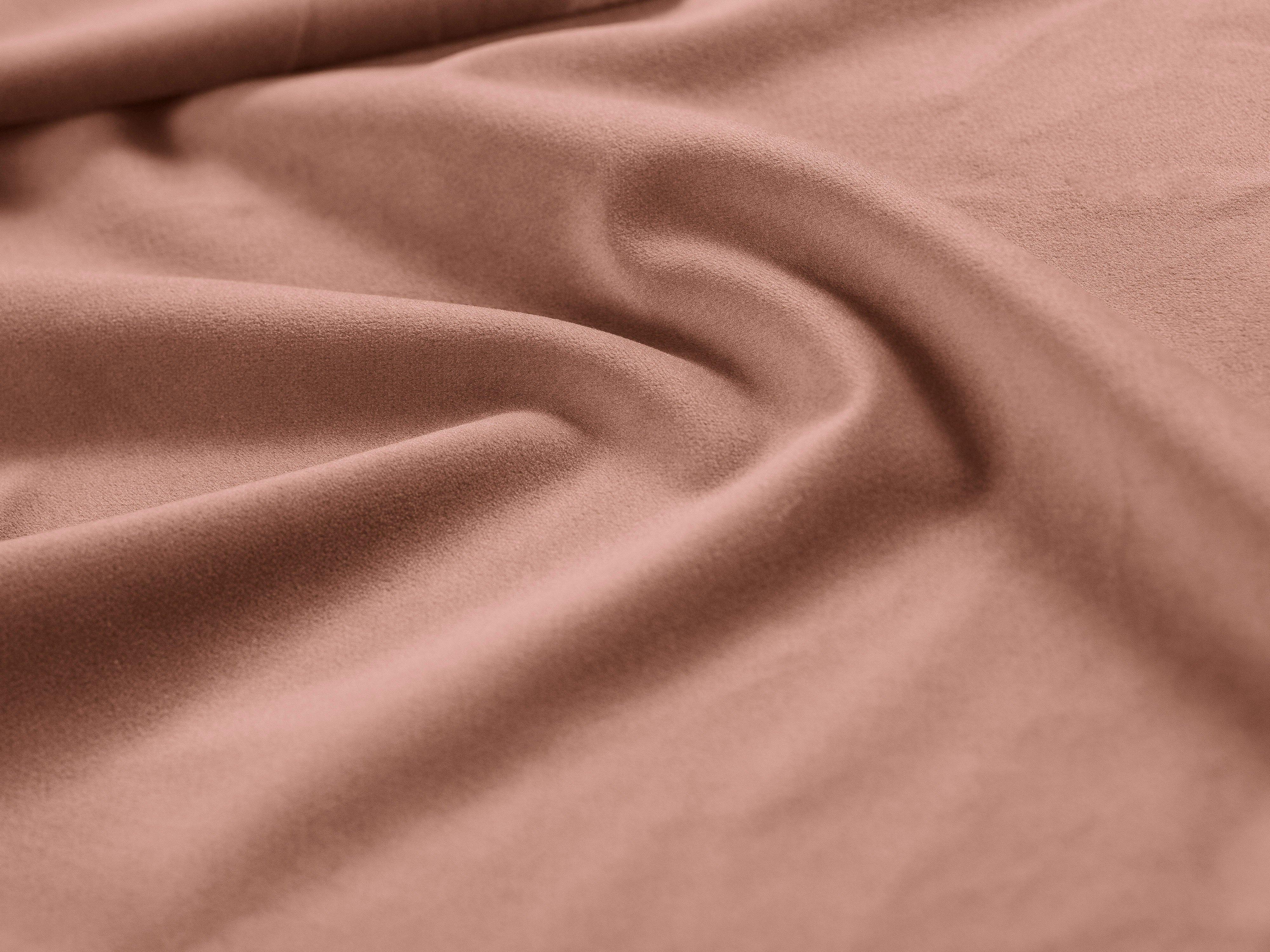 Samt-Ecksofa links mit Schlaffunktion PUMA rosa